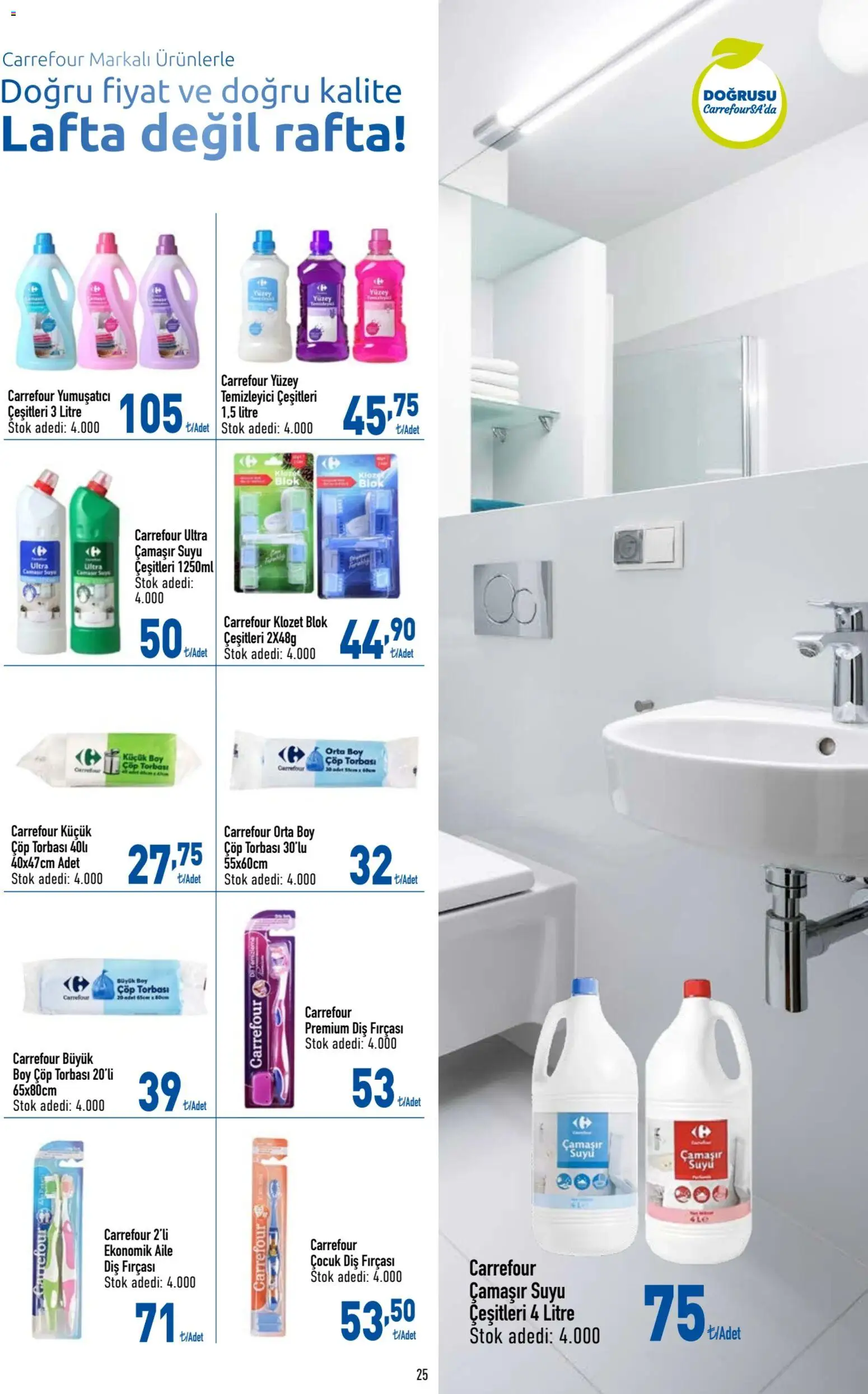 CarrefourSA Katalog - 05.01.2026 tarihinden itibaren geçerlidir | Sayfa: 26 | Ürünler: Çöp torbası, Diş fırçası, Yumuşatıcı