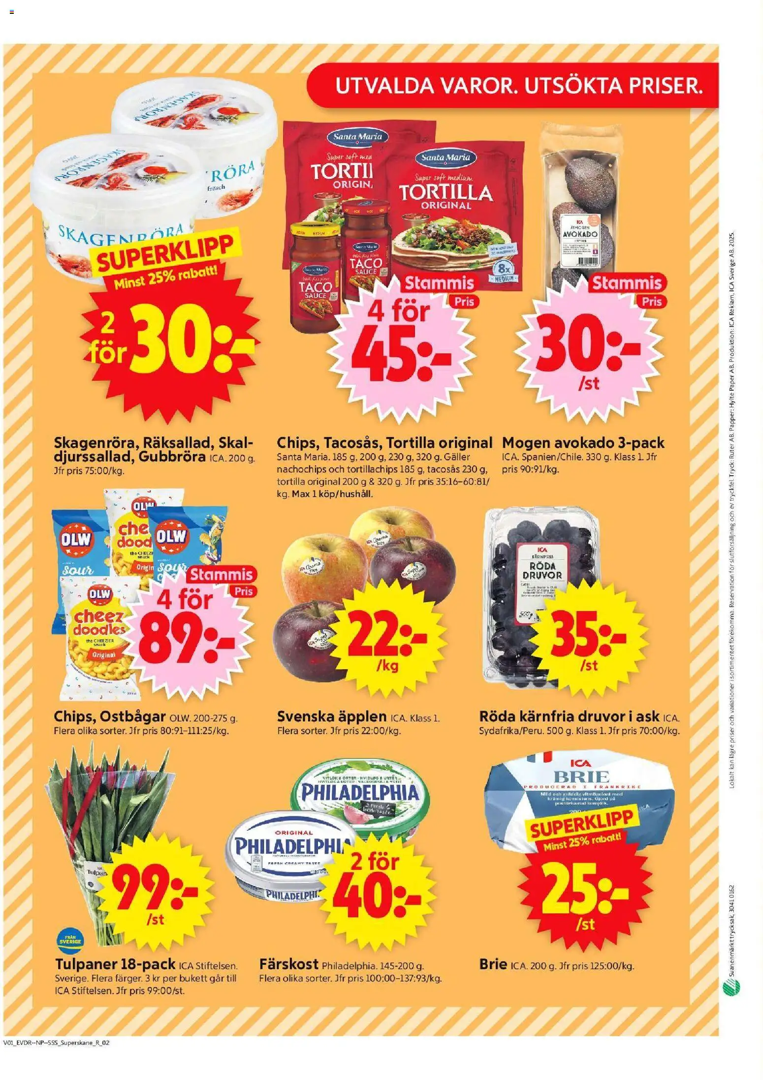 ICA Supermarket reklamblad aktuell från 30.12.2025 | Sida: 10 | Produkter: Tortilla, Tacosås, Galler, Papper