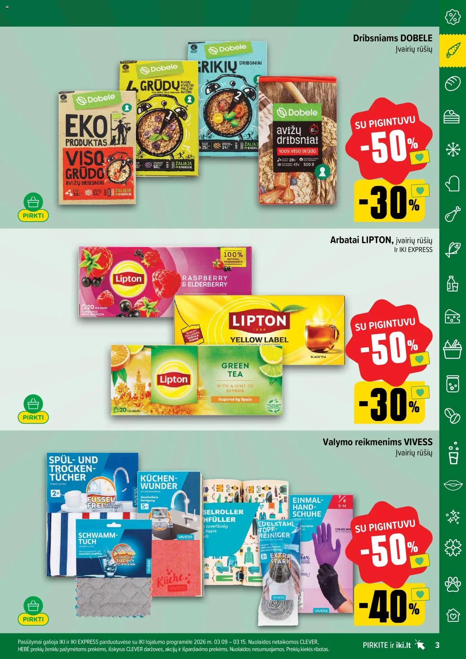 IKI akcijos nuo 09.03.2026 | Puslapis: 3 | Prekių: Dribsniai