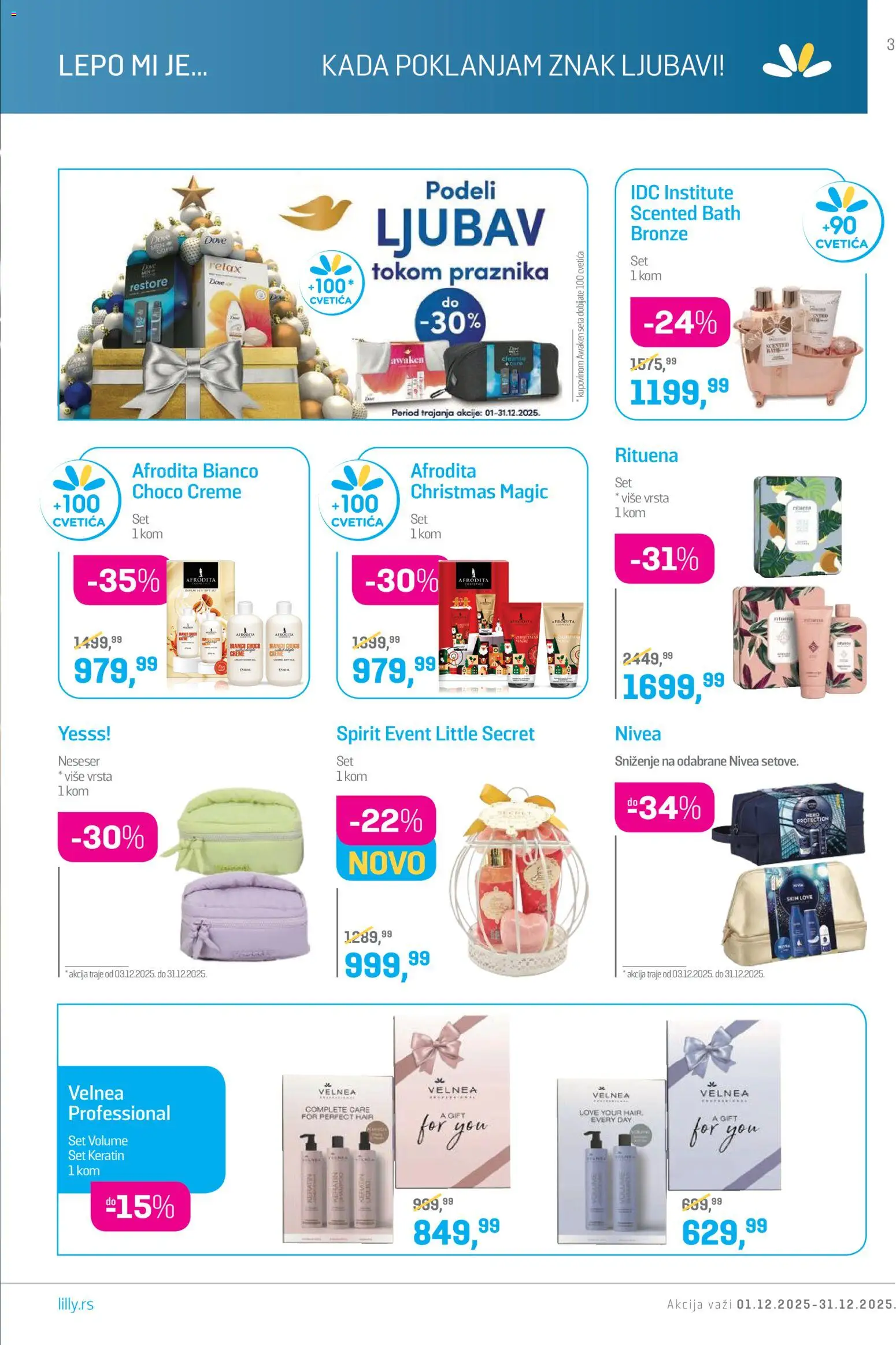 Lilly drogerie katalog - važi od 01.12.2025 | Strana: 3 | Proizvode: Nivea, Dove