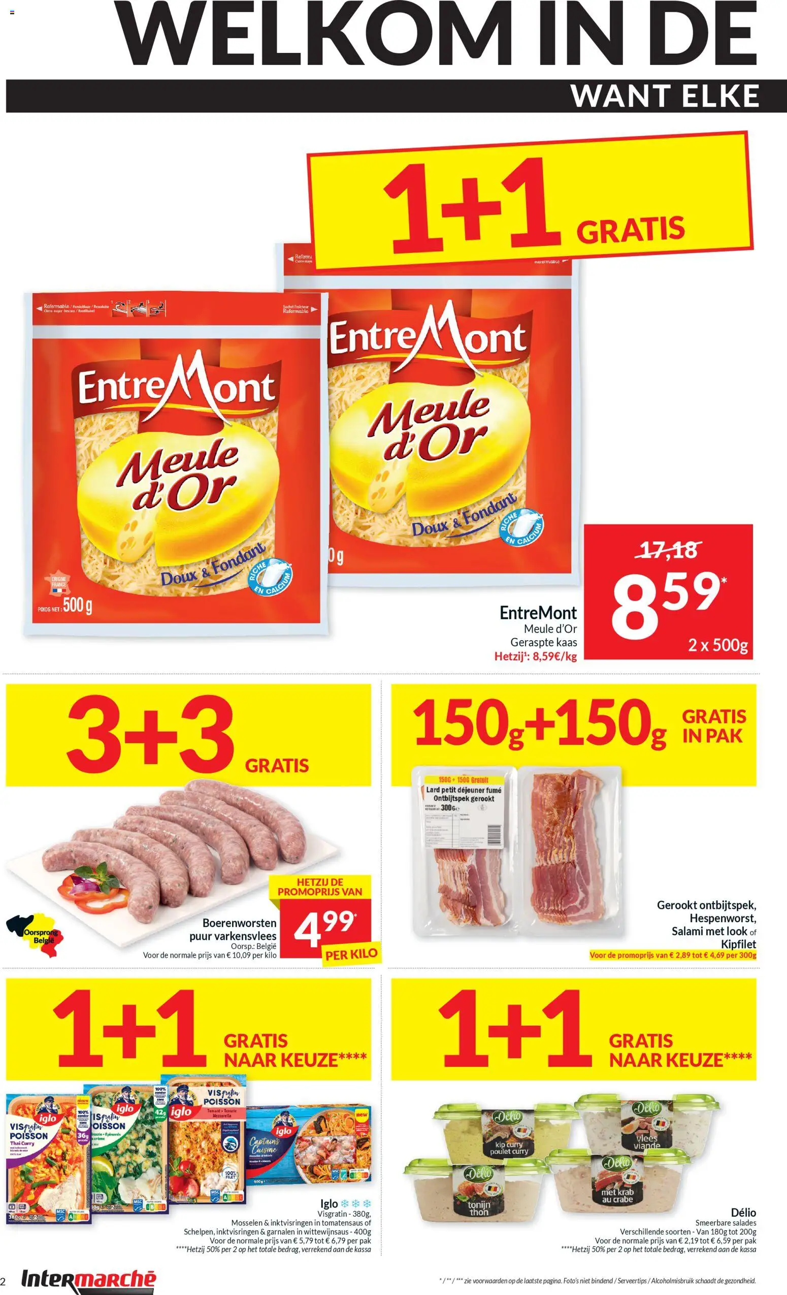 {H1} | Pagina: 2 | Producten: Mosselen, Kip, Kaas, Salami