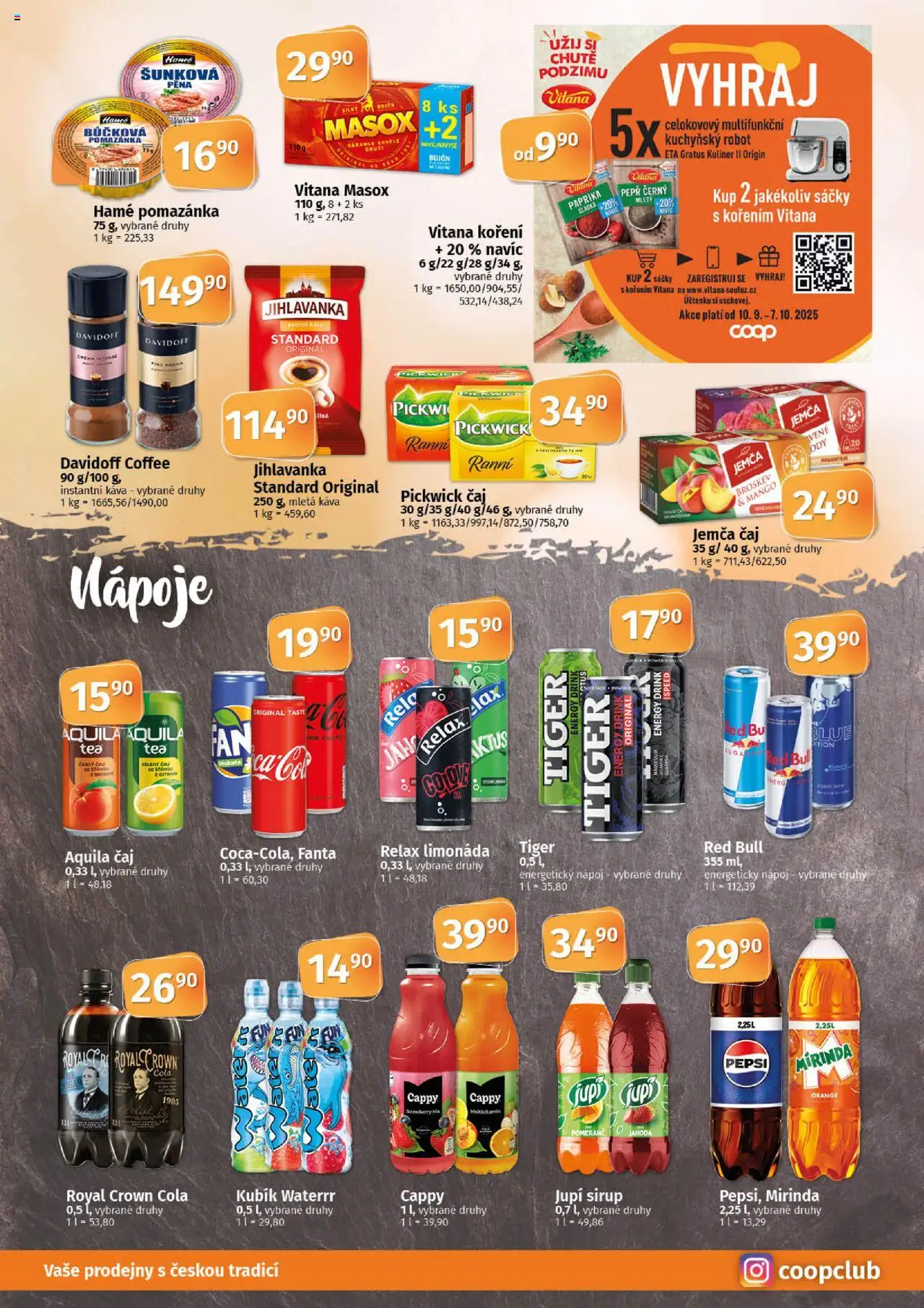Coop leták - Tuty od 10.09.2025 | Strana: 6 | Produkty: Mango, Kuchyňský robot, Instantní káva, Káva davidoff