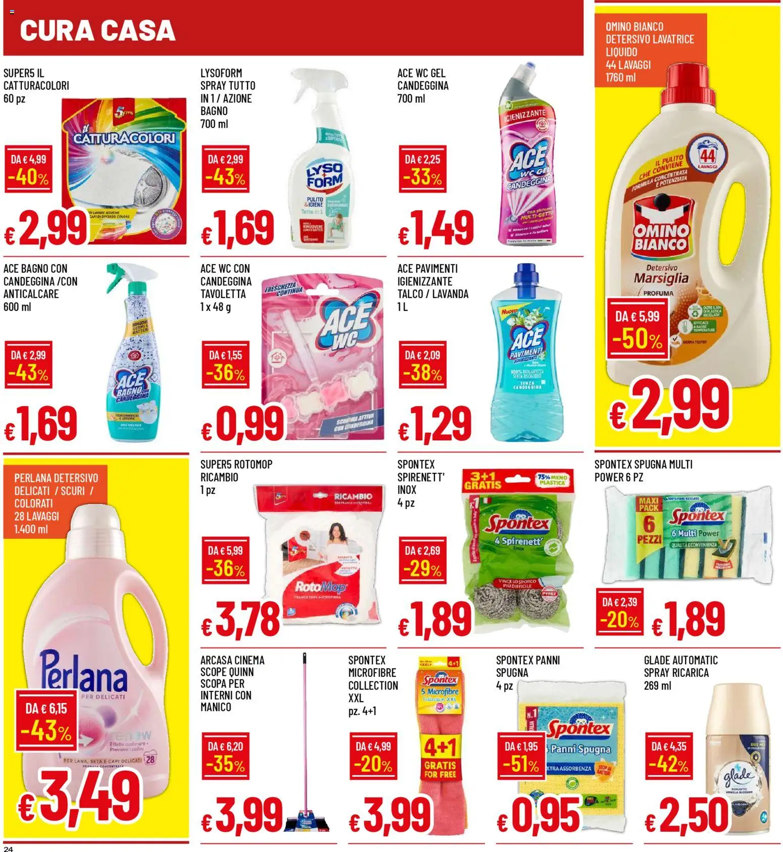 Volantino Galassia del 13.11.2025 | Pagina: 24 | Prodotti: Spugna, Scopa, WC, Bagno