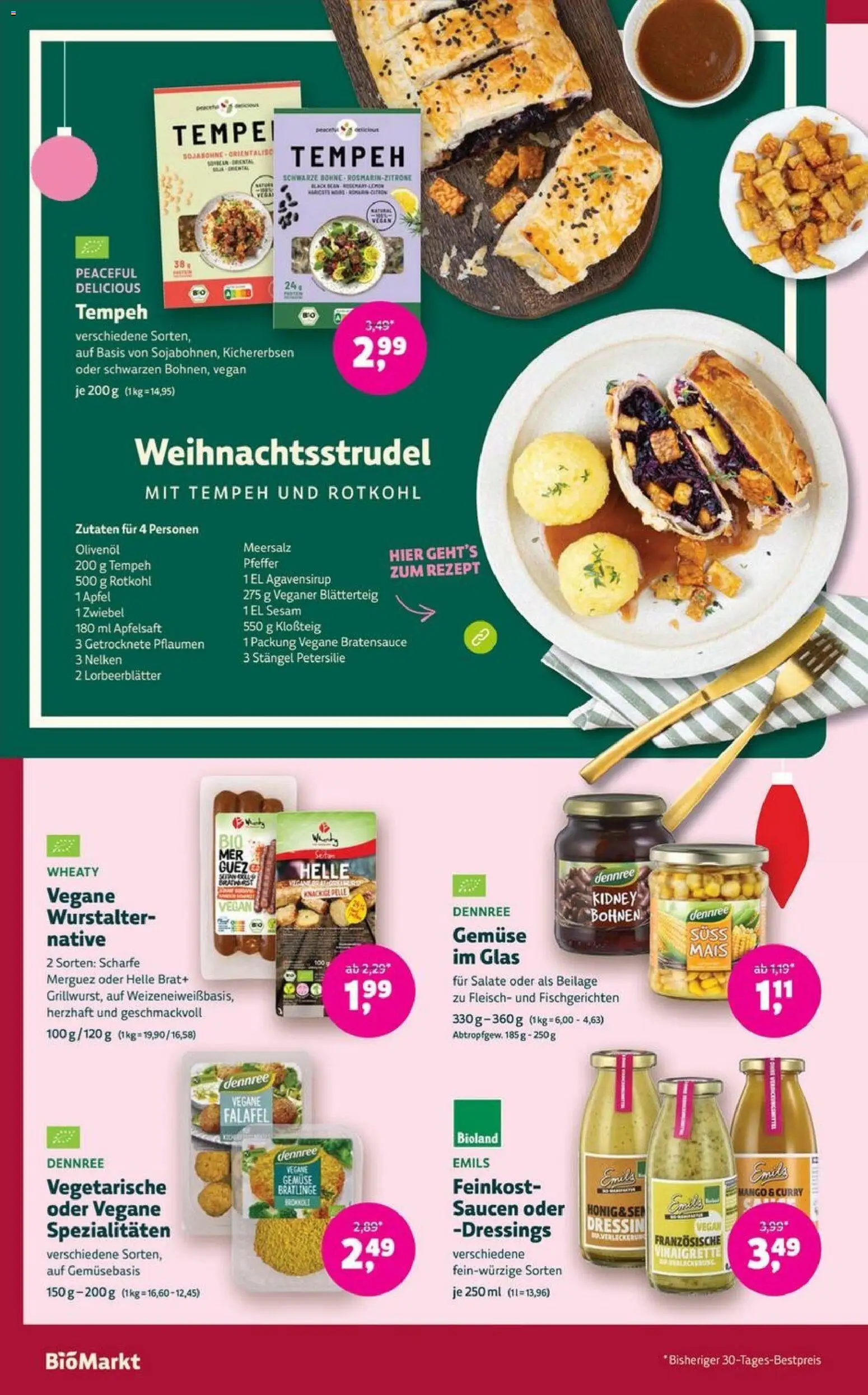 Denns BioMarkt Angebote – gültig ab 17.12.2025 | Seite: 8 | Produkte: Rotkohl, Pfeffer, Petersilie, Fleisch