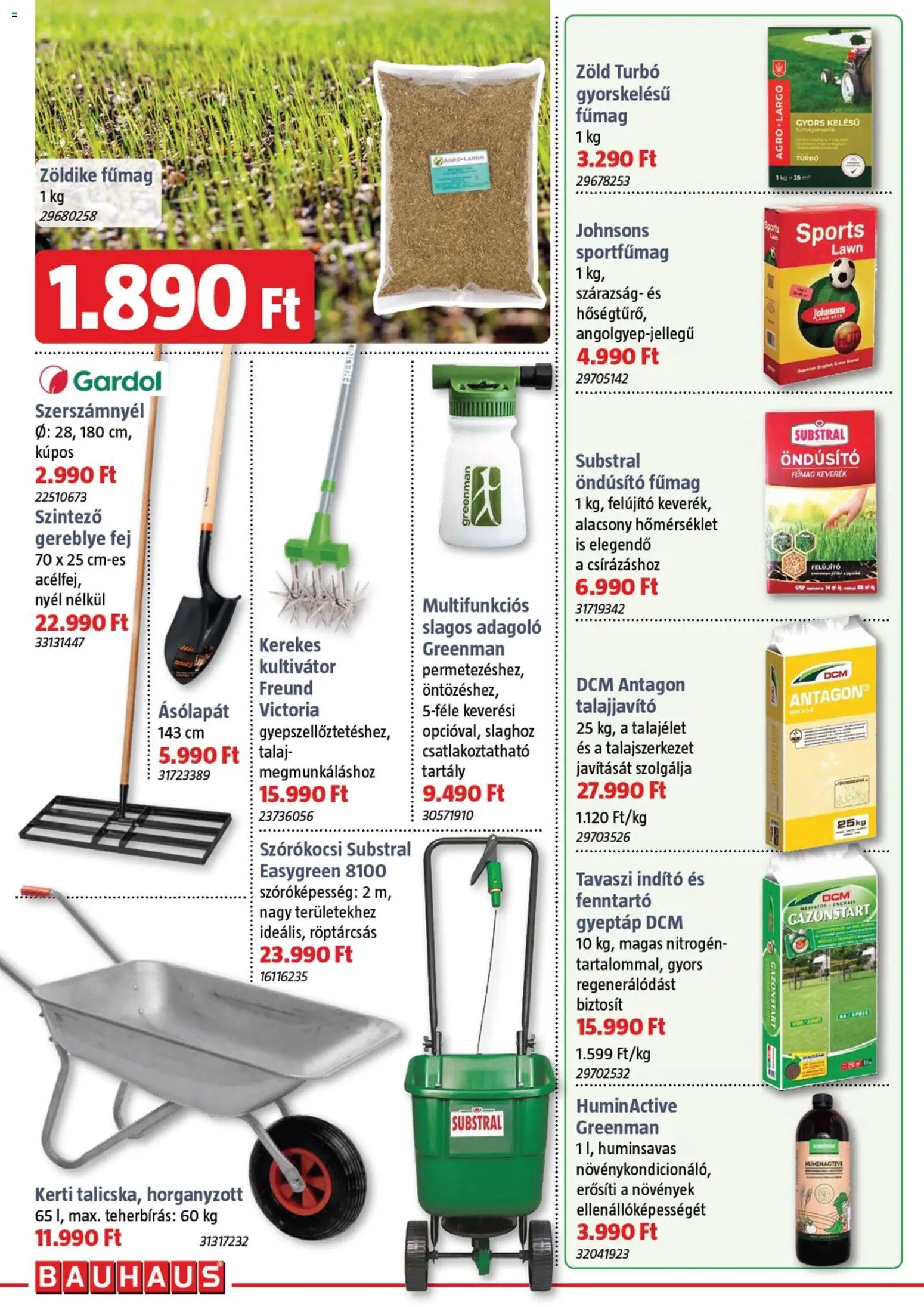 Bauhaus akciós ujság - amely érvényes a következő dátumtól: 05.03.2026 | Oldal: 4 | Termékek: Fűmag