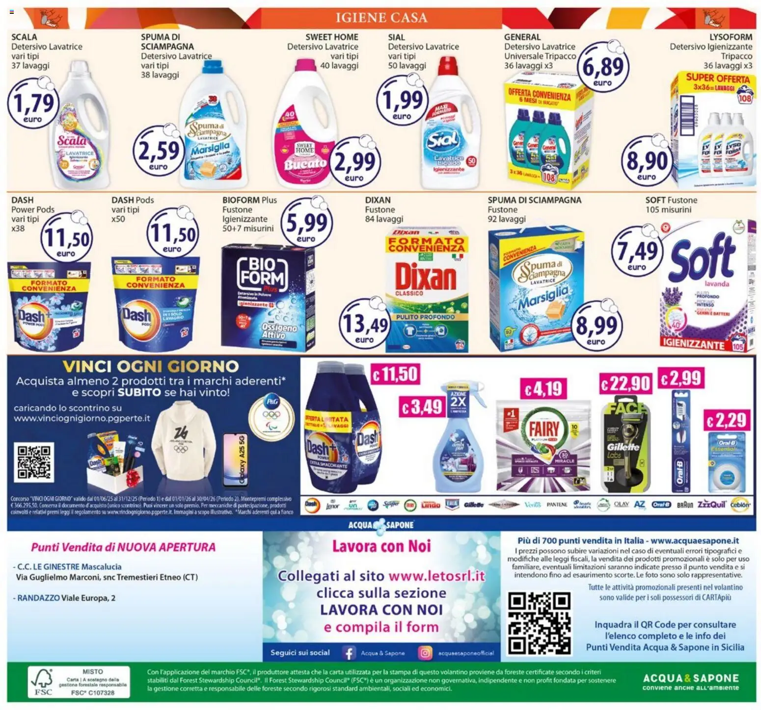 Volantino Acqua e Sapone del 26.01.2026 | Pagina: 20 | Prodotti: Detersivo in polvere, Acqua, Lavatrice, Lavanda
