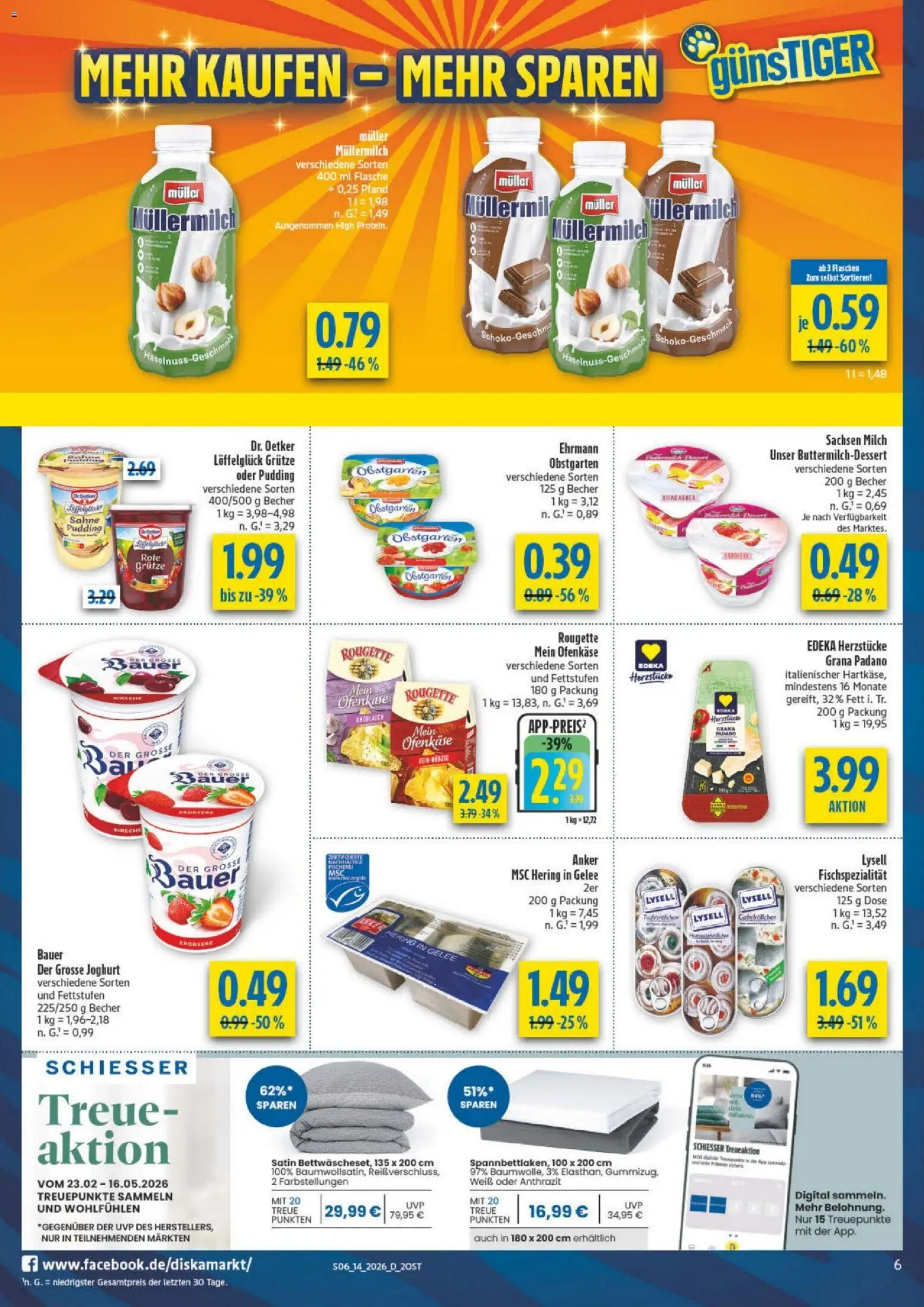 Diska - Diska Angebote Sachsen-Thüringen KW14 – gültig ab 30.03.2026 | Seite: 6 | Produkte: Müllermilch, Rhabarber, Muller mullermilch, Sahne