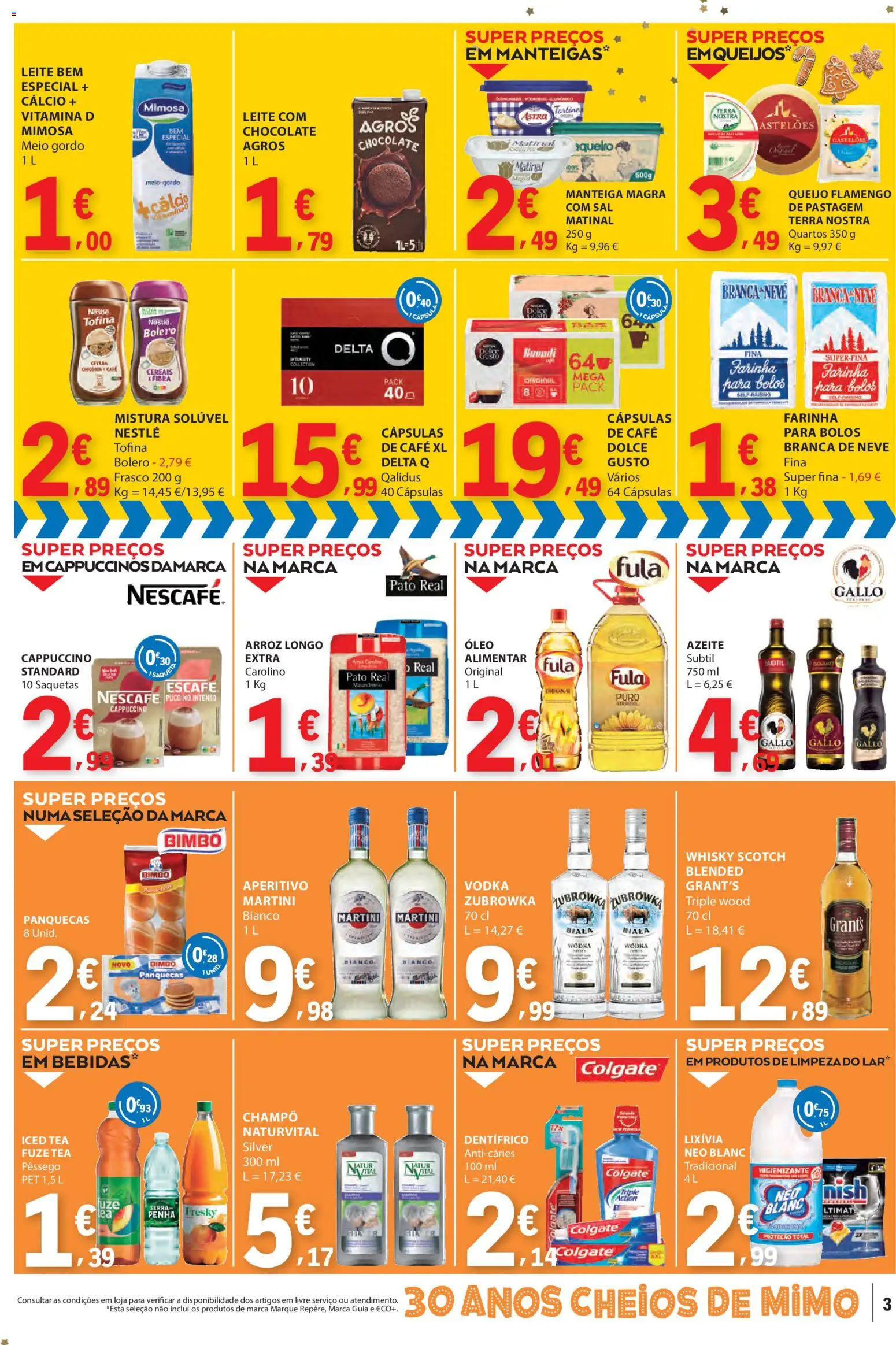 E.Leclerc Catálogo Fim de Semana │ válido de 12.12.2025 | Página: 3 | Produtos: Panquecas, Leite, Café, Vitamina d
