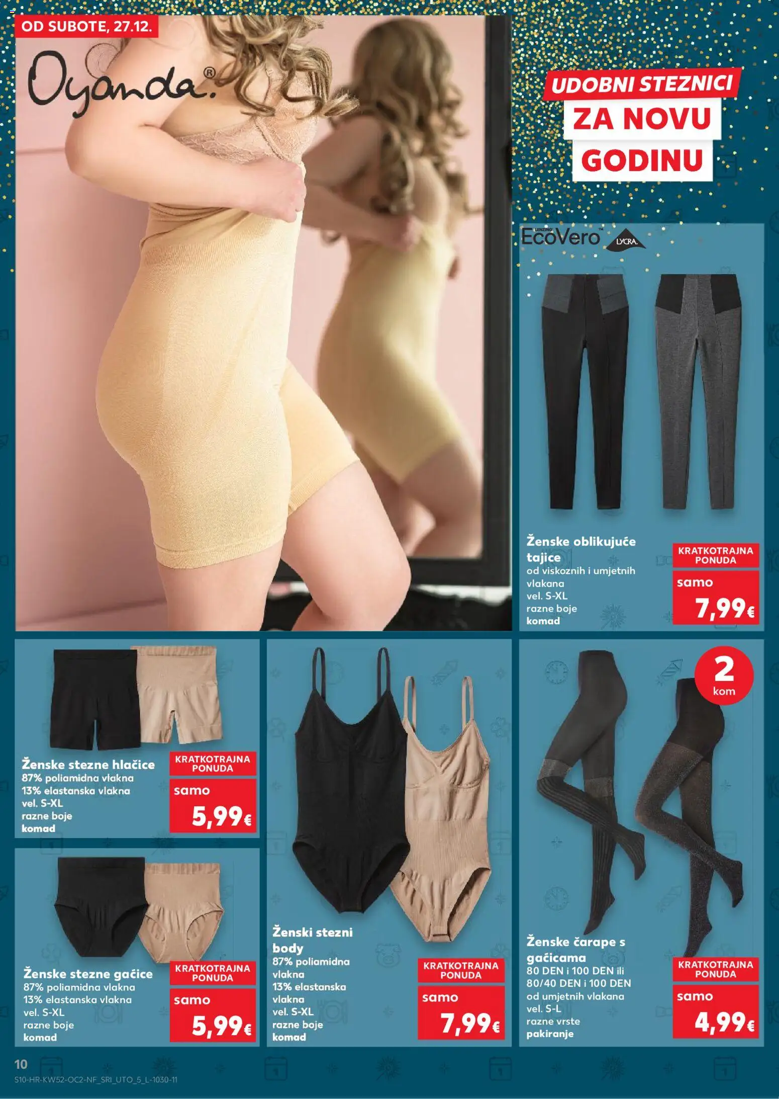 Kaufland katalog | vrijedi od 27.12.2025 | Stranica: 10 | Proizvodi: Gaćice, Čarape, Tajice