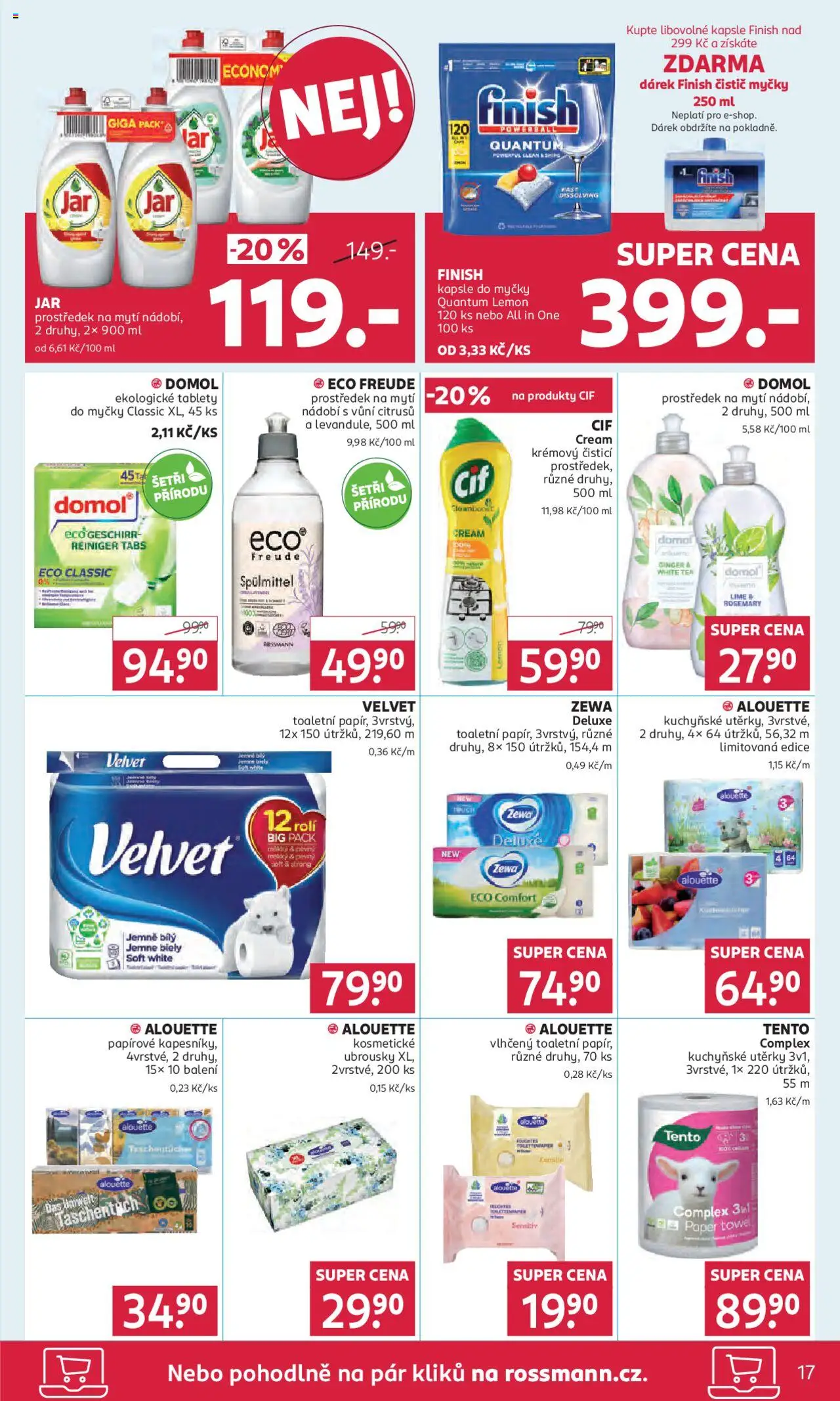 Rossmann leták od 21.05.2025 | Strana: 17 | Produkty: Finish, Tablety do myčky, Nádobí, Kapsle
