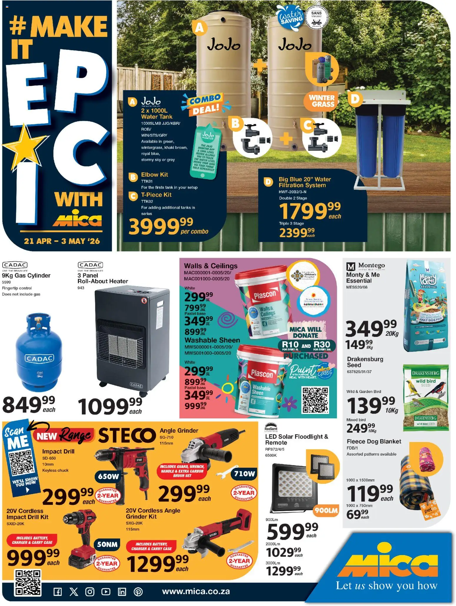 New MICA catalogue – valid from 21.04.2026 | Page: 1 | Products: Monitor, Grinder, Drill, Remote