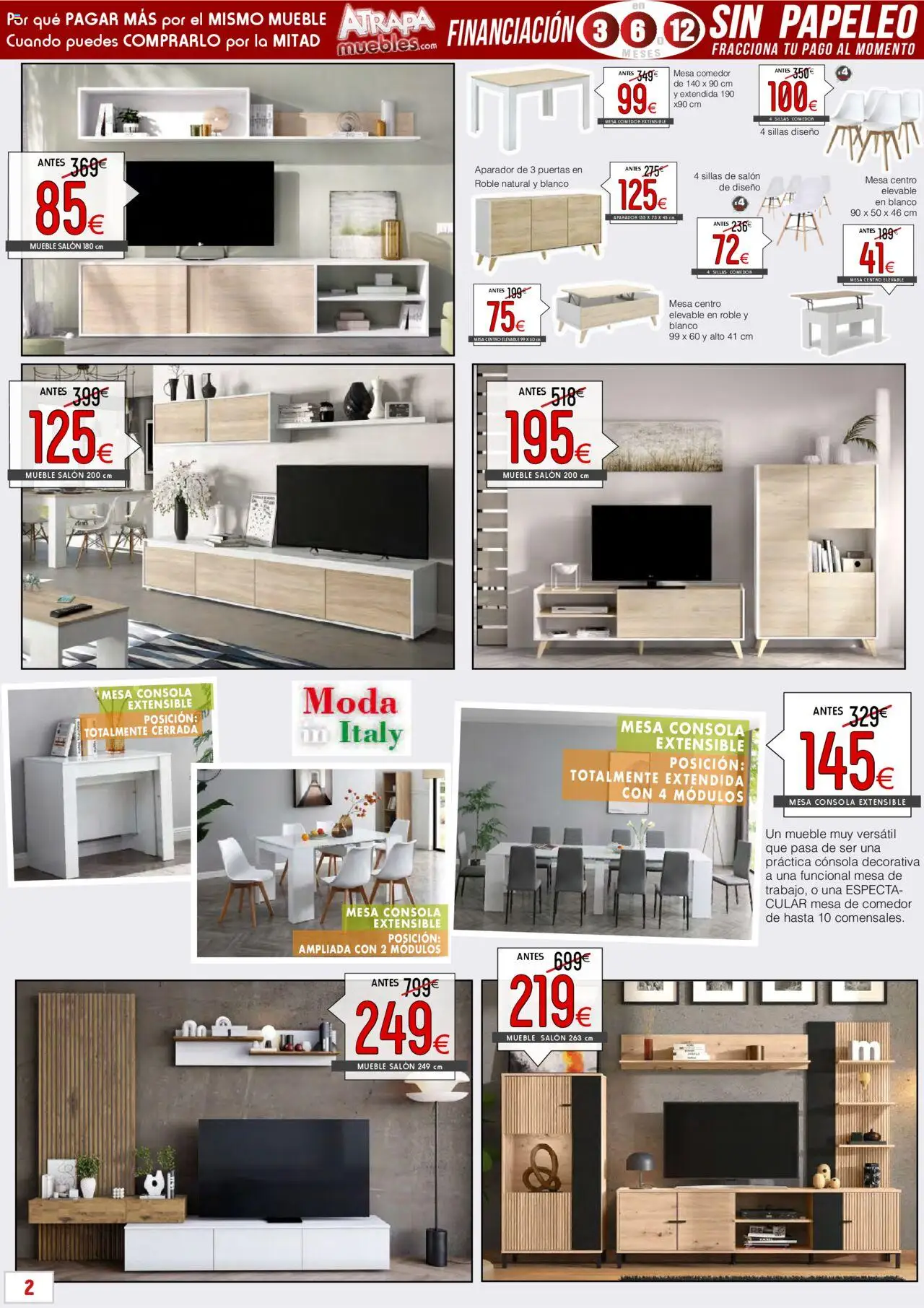Atrapa Muebles folleto │ válido desde el 01.10.2025 | Página: 2 | Productos: Consola, Mesa, Aparador