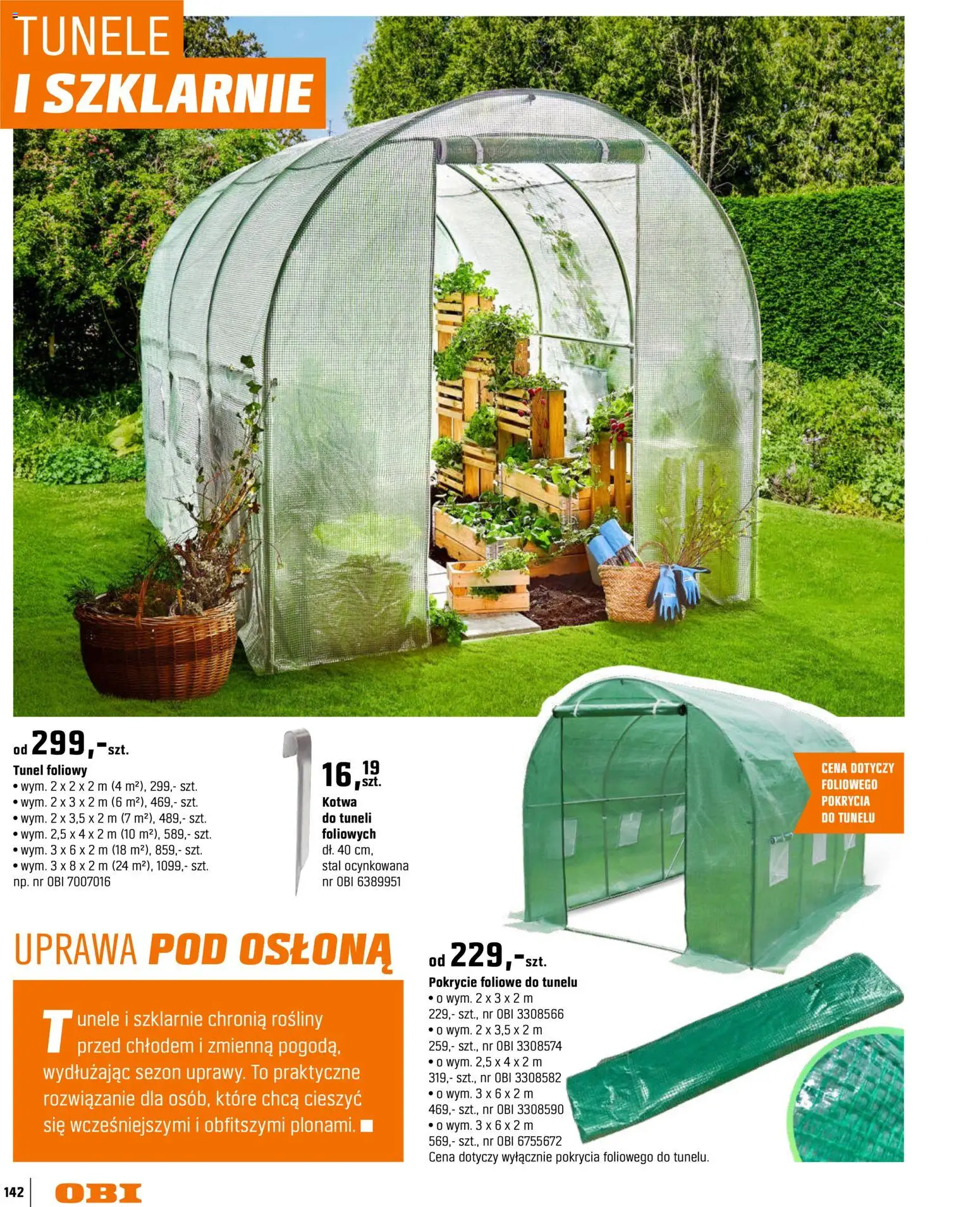 OBI gazetka - Ogród od 11.03.2026 | Strona: 142 | Produkty: Tunel foliowy, Rosliny