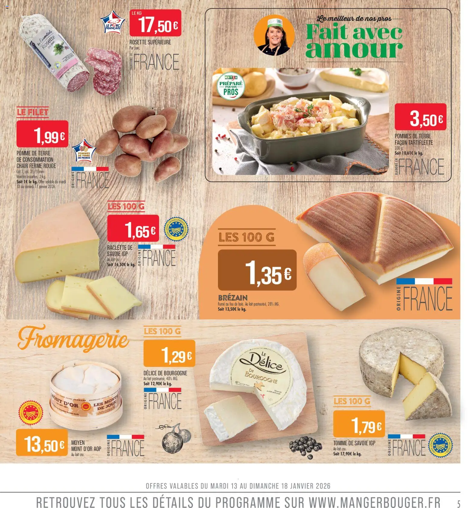 {H1} | Page: 5 | Produits: Pomme de terre, Lait, Porc, Pommes de terre