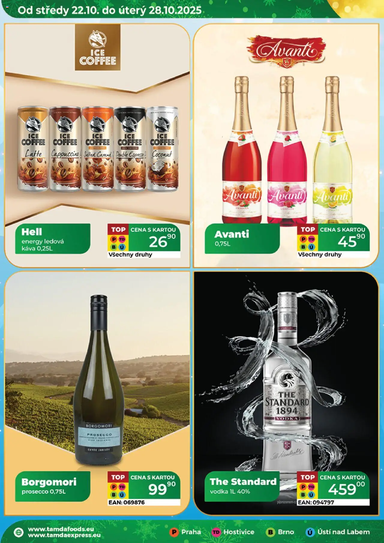 Tamda Foods leták od 22.10.2025 | Strana: 24 | Produkty: Ledová káva, Káva, Vodka, Avanti
