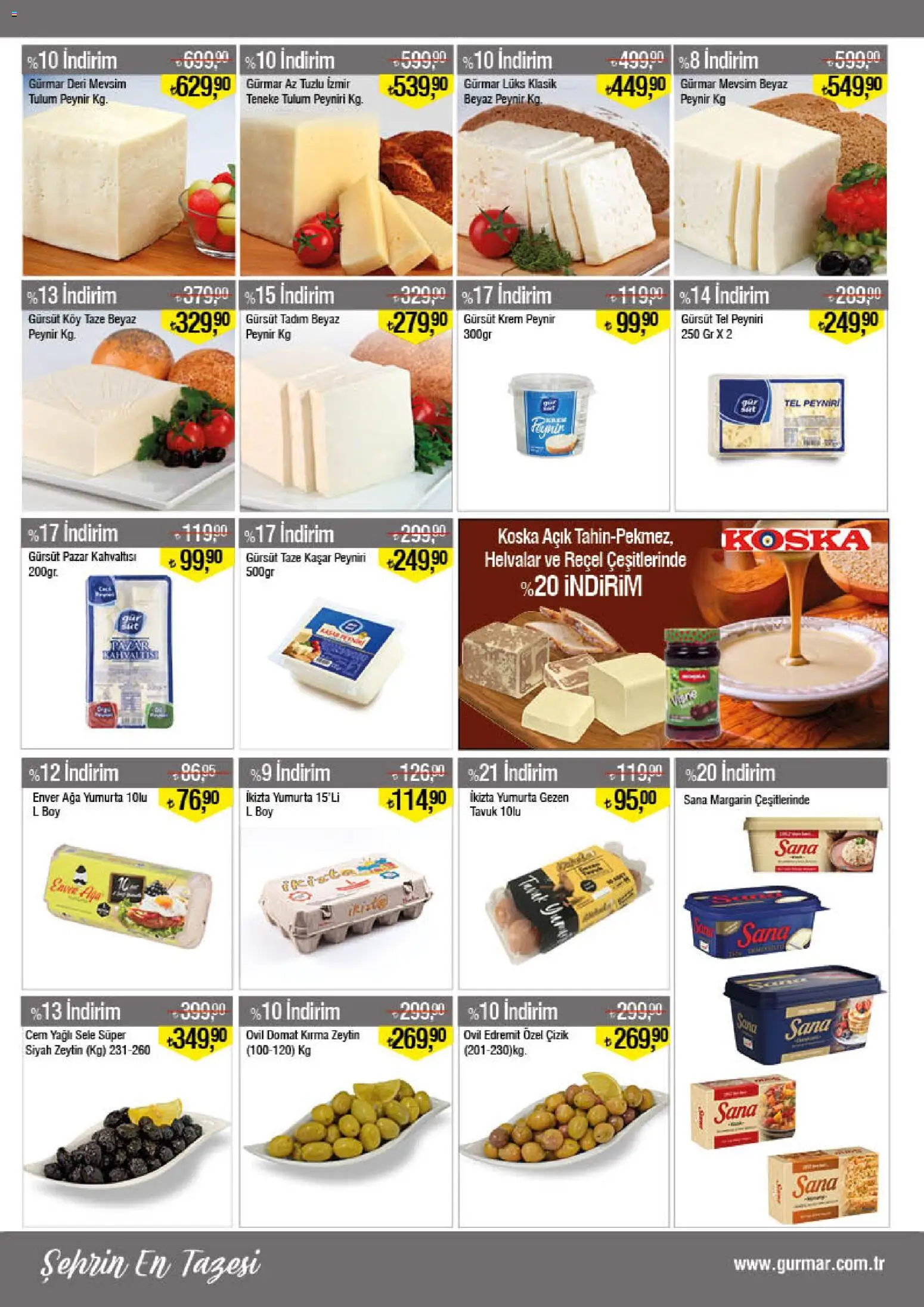 Gürmar Katalog - 01.03.2026 tarihinden itibaren geçerlidir | Sayfa: 3 | Ürünler: Krem, Yumurta, Tulum, Zeytin