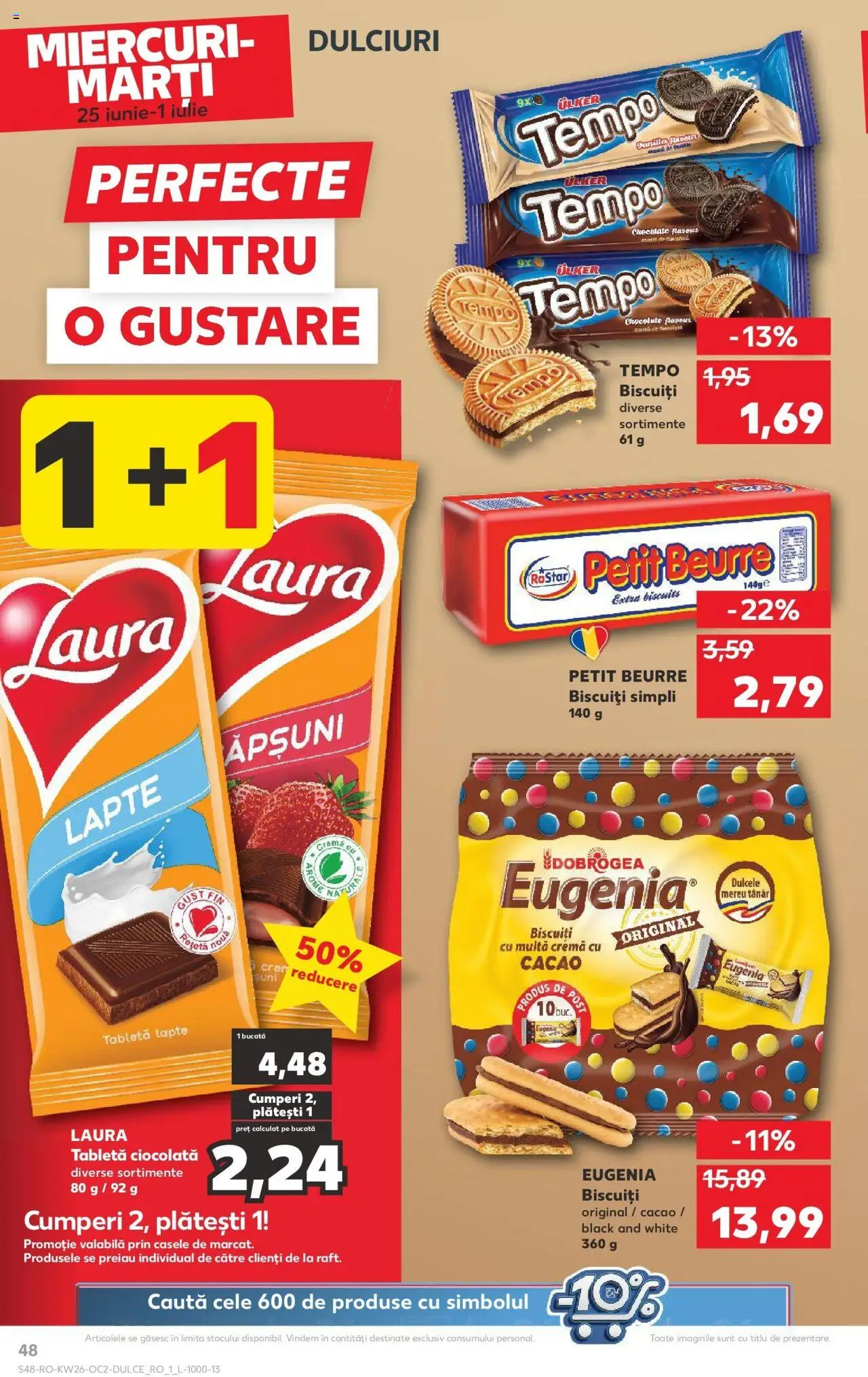Catalog Kaufland - Bucureşti – valabil de la 25.06.2025 | Pagină: 48 | Produse: Tabletă, Cremă, Cacao, Biscuiți