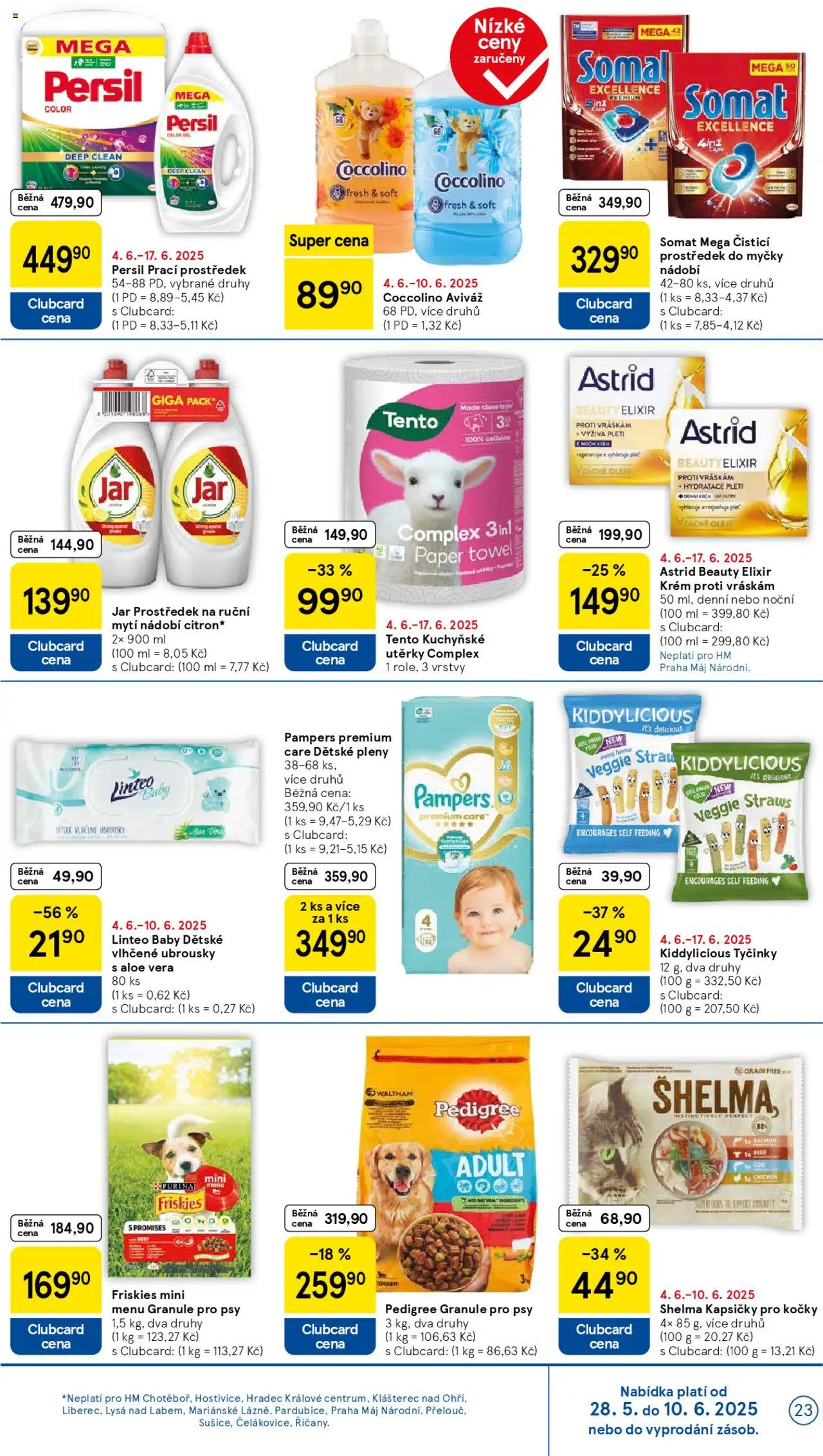 Tesco leták - Hypermarket od 04.06.2025 | Strana: 23 | Produkty: Purina, Pedigree, Pampers, Persil