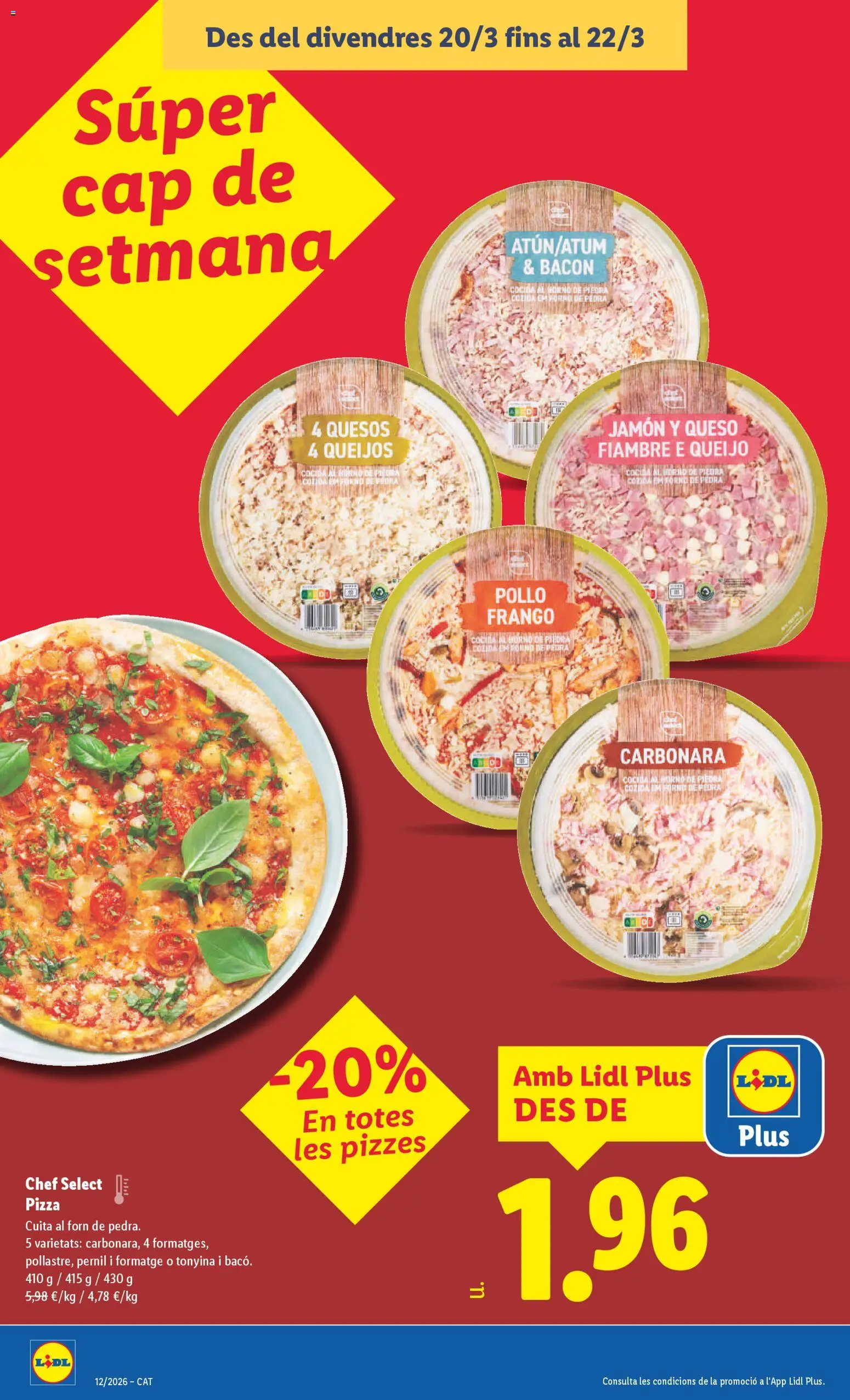 Lidl folleto │ válido desde el 16.03.2026 | Página: 28 | Productos: Queso, Jamón, Pizza, Cocina