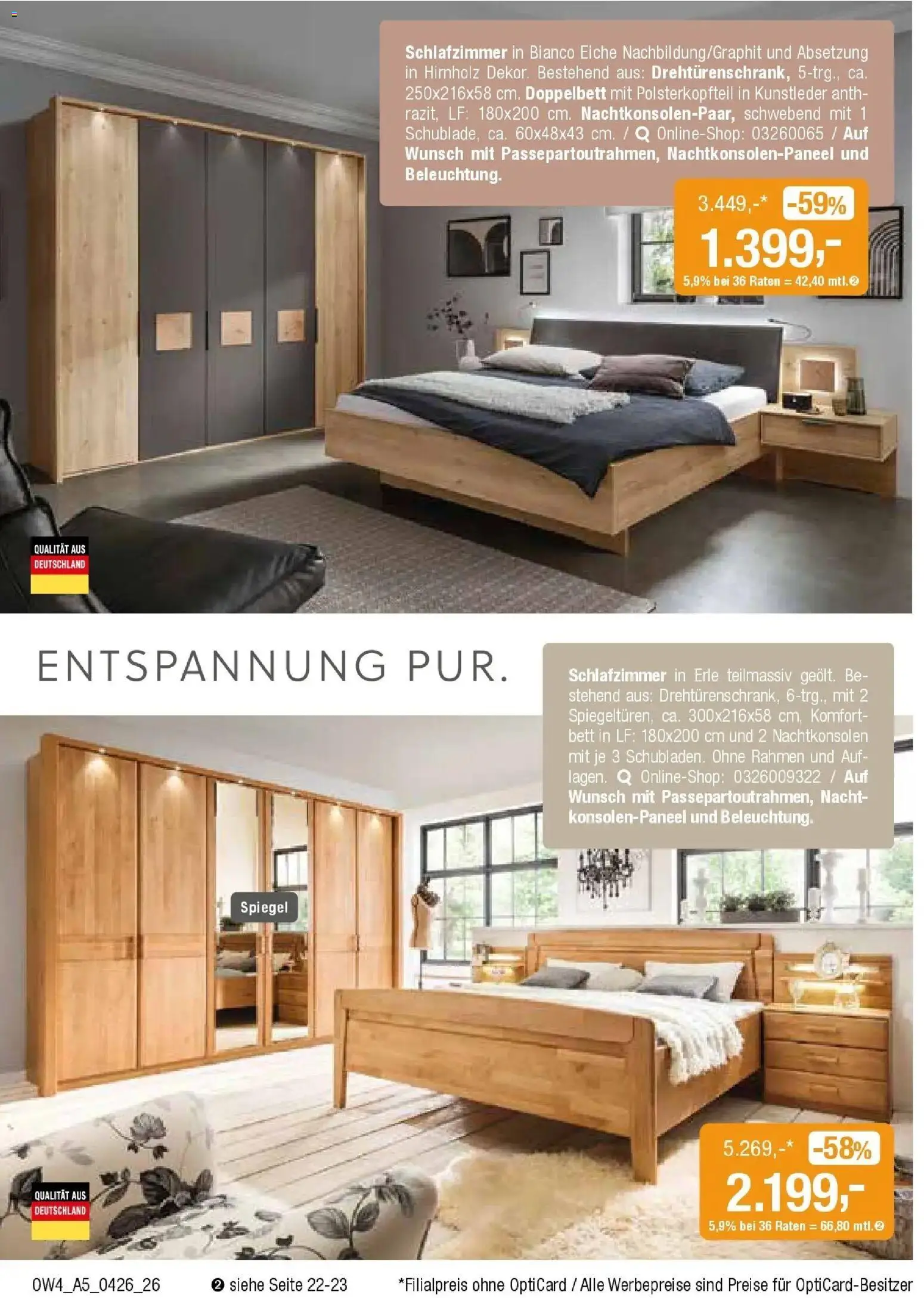 Angebote - Für Zuhause-Liebhaber – gültig ab 01.04.2026 | Seite: 26 | Produkte: Bett, Doppelbett, Spiegel