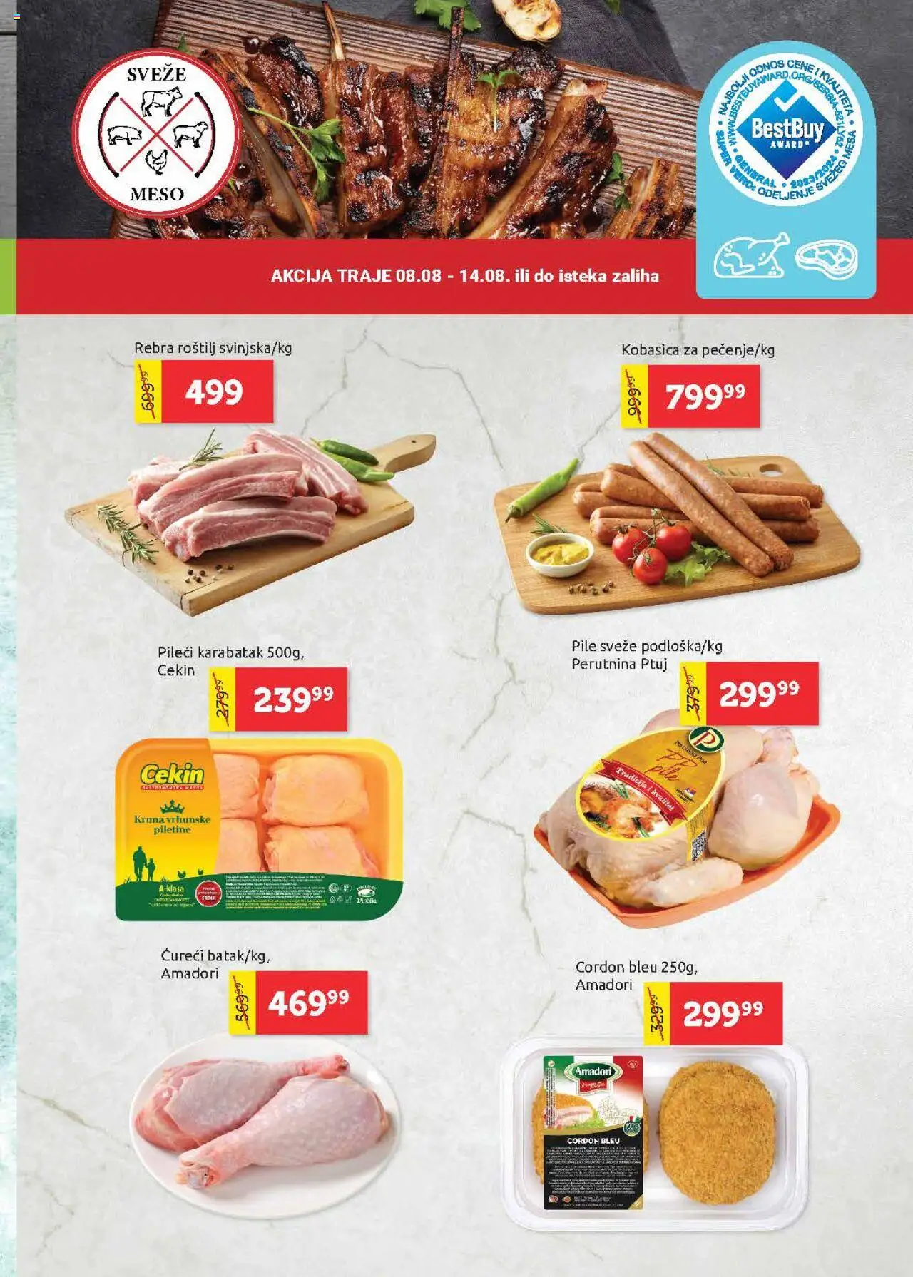 SuperVERO katalog - važi od 07.08.2025 | Strana: 3 | Proizvode: Pile, Perutnina Ptuj, Kobasica, Roštilj