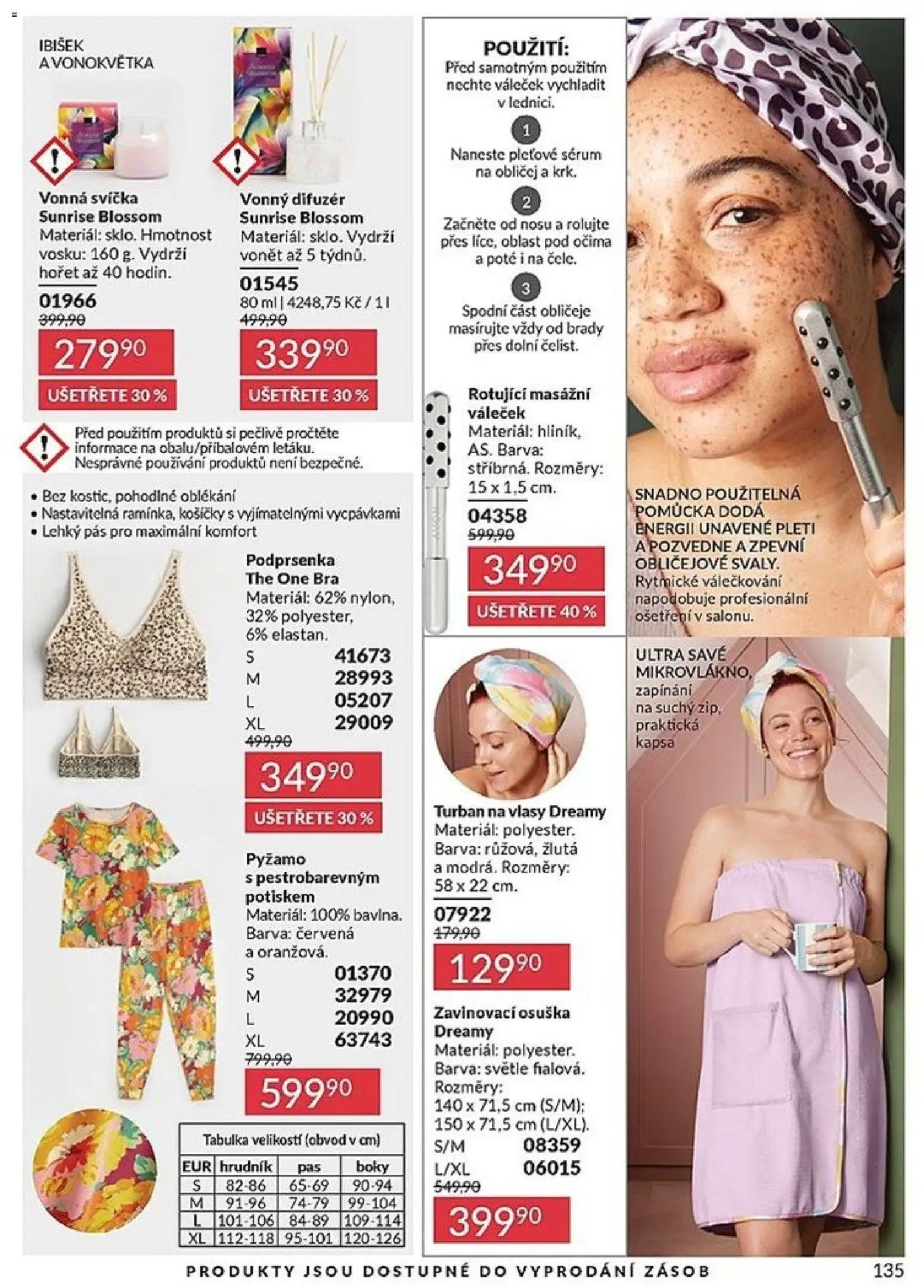 Avon Katalog 04/2026 od 01.04.2026 | Strana: 135 | Produkty: Podprsenka, Pyžamo, Osuška, Svíčka