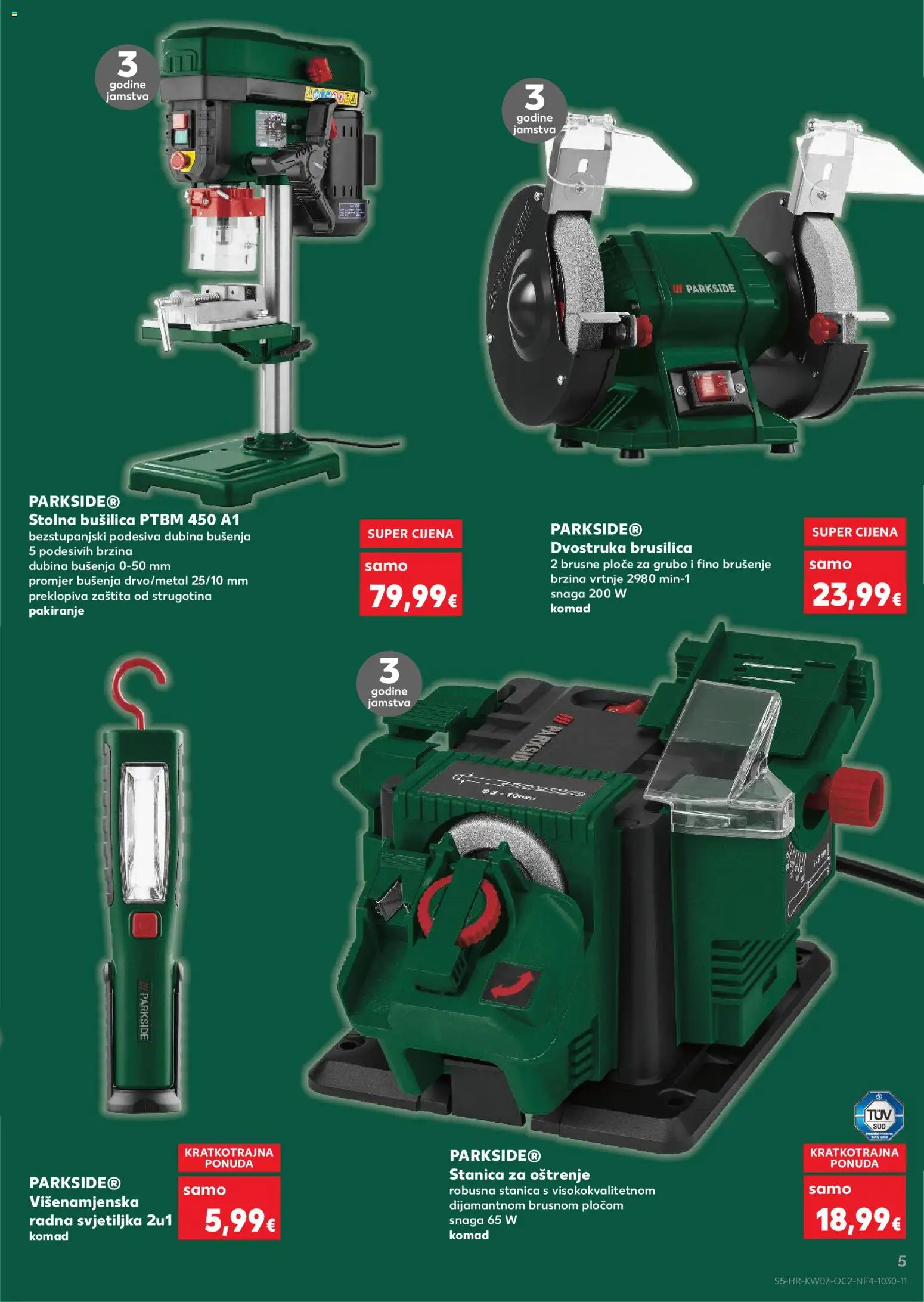 Kaufland katalog | vrijedi od 11.02.2026 | Stranica: 5 | Proizvodi: Brusilica, Svjetiljka, Bušilica, Parkside