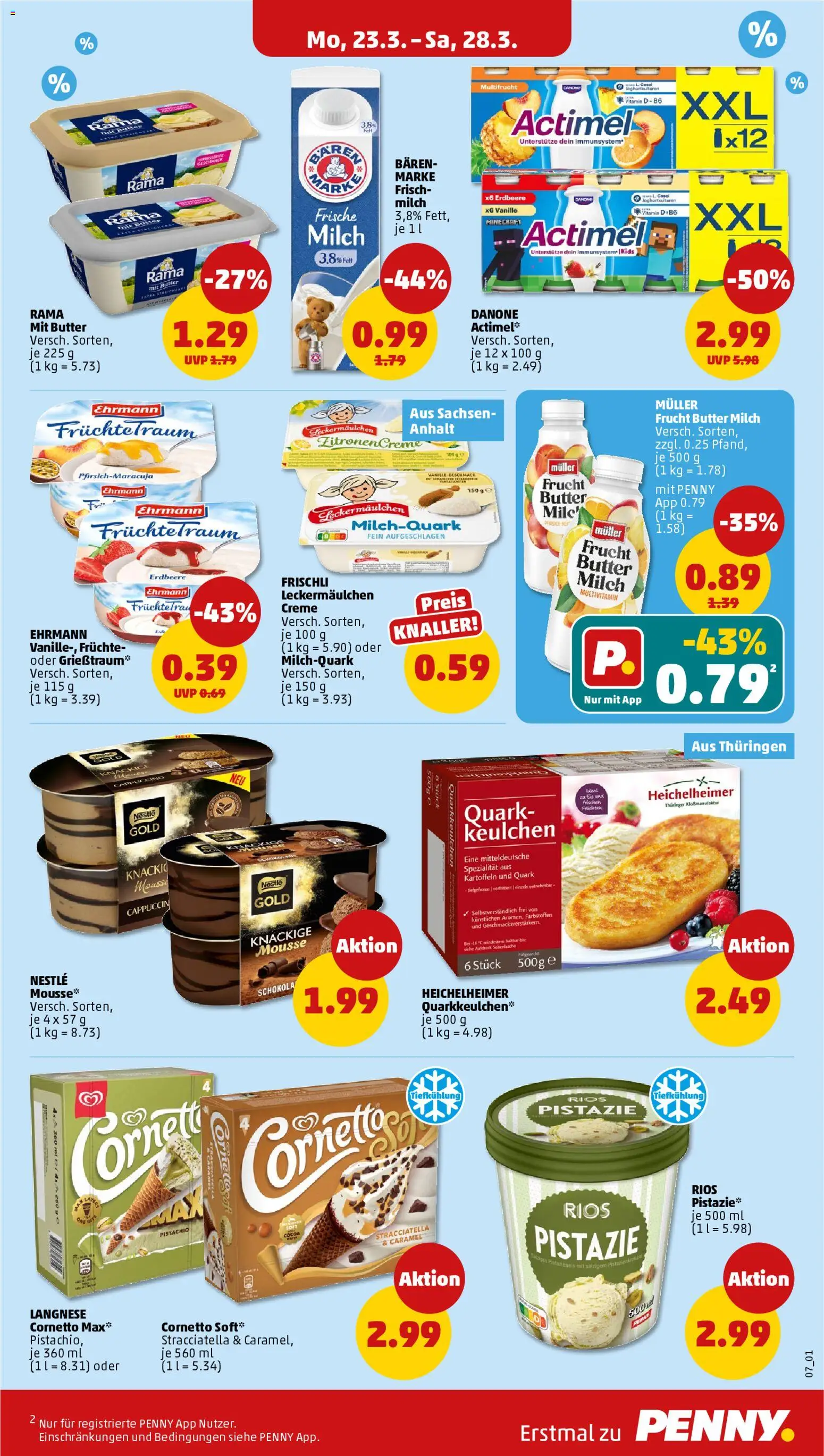 Penny Prospekt 	 – gültig ab 23.03.2026 | Seite: 9 | Produkte: Rama, Quark, Creme, Kartoffeln