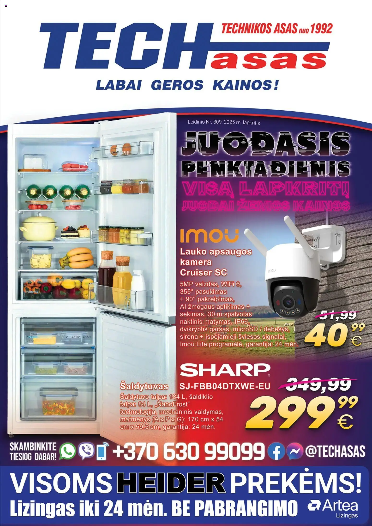 TECHasas akcijos nuo 07.11.2025 | Puslapis: 1 | Prekių: Kamera, Šaldytuvas