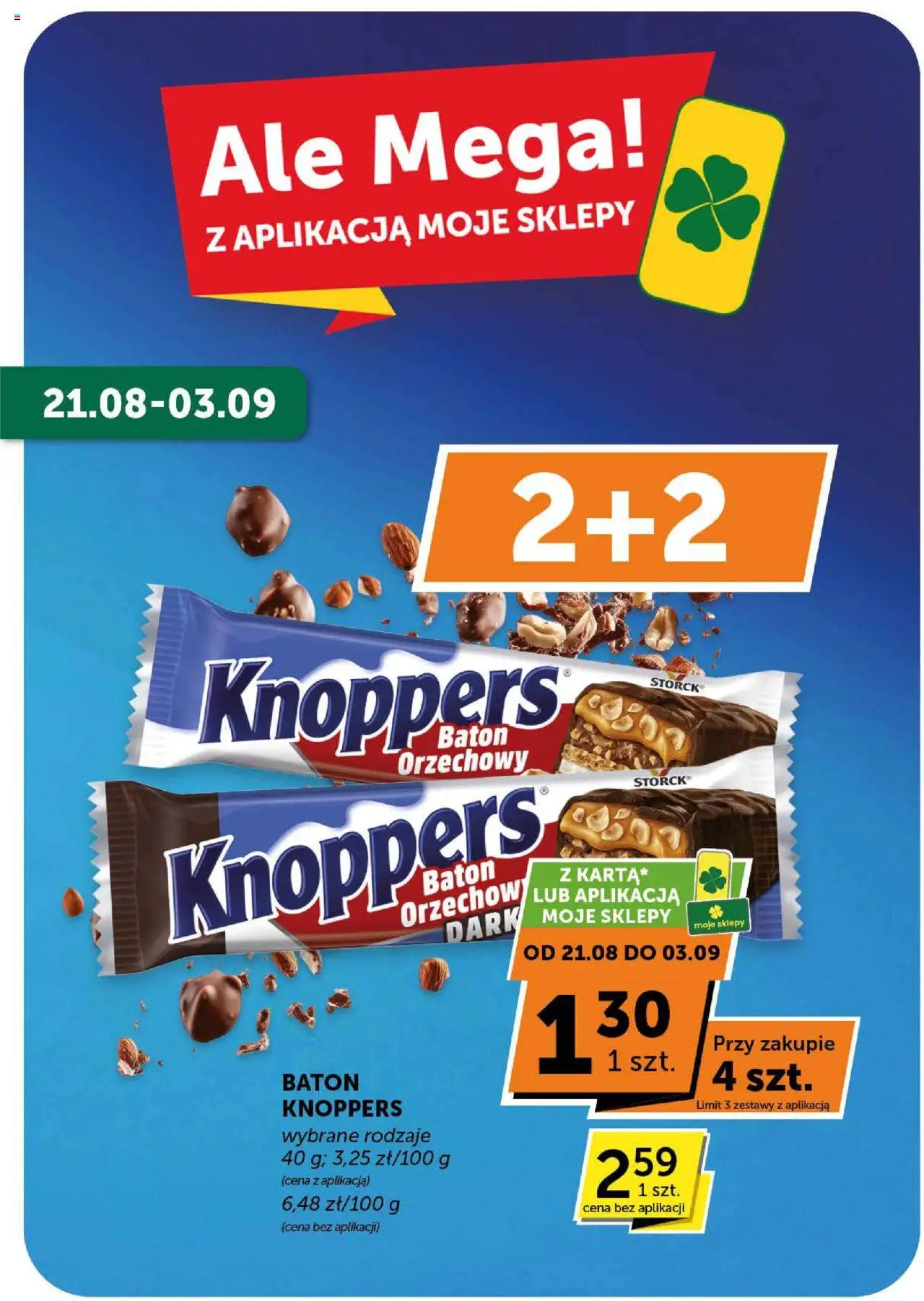 Groszek Gazetka od 21.08.2025 | Strona: 9 | Produkty: Knoppers, Baton