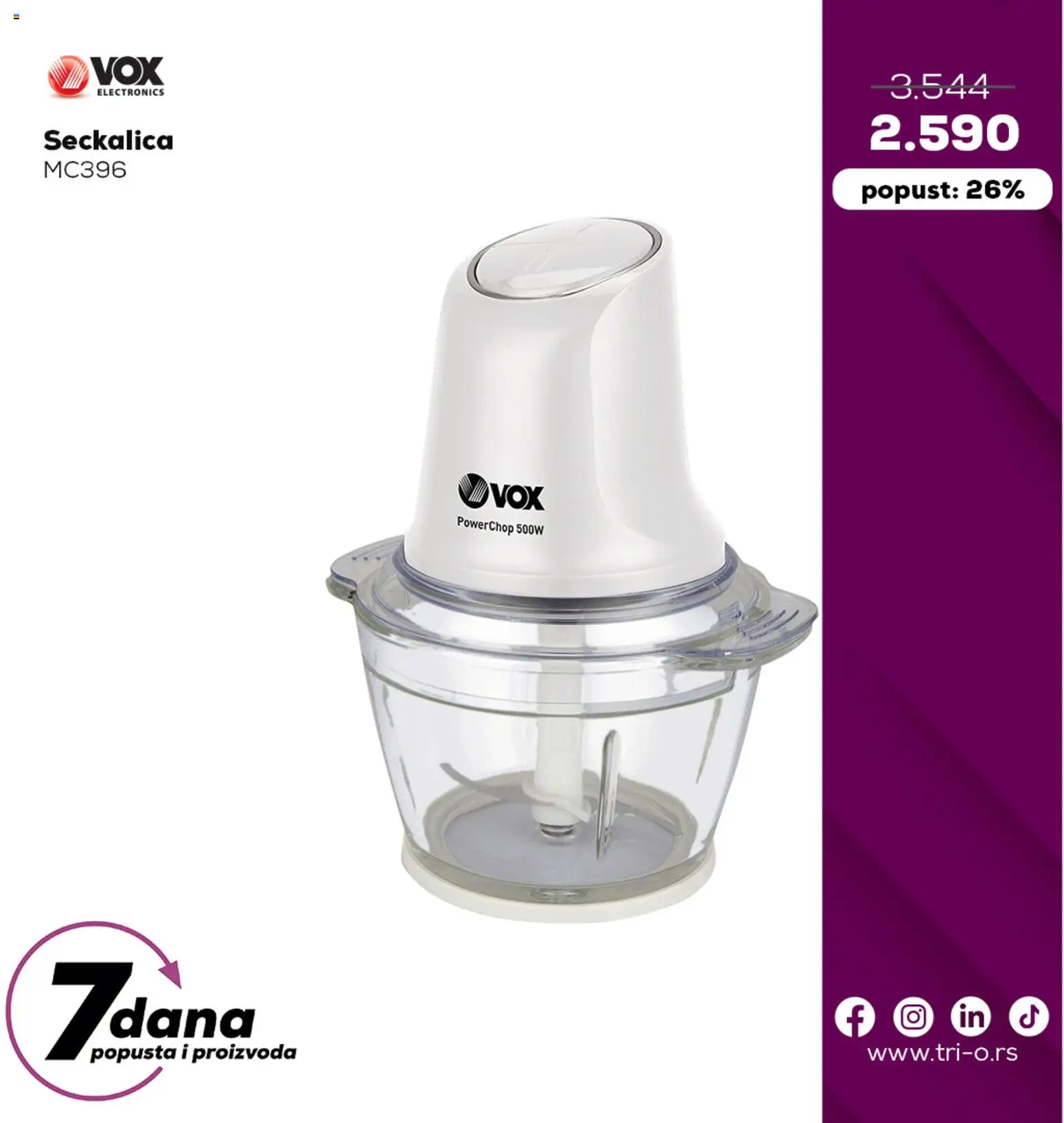 Tri O katalog - važi od 23.10.2025 | Strana: 8 | Proizvode: Seckalica