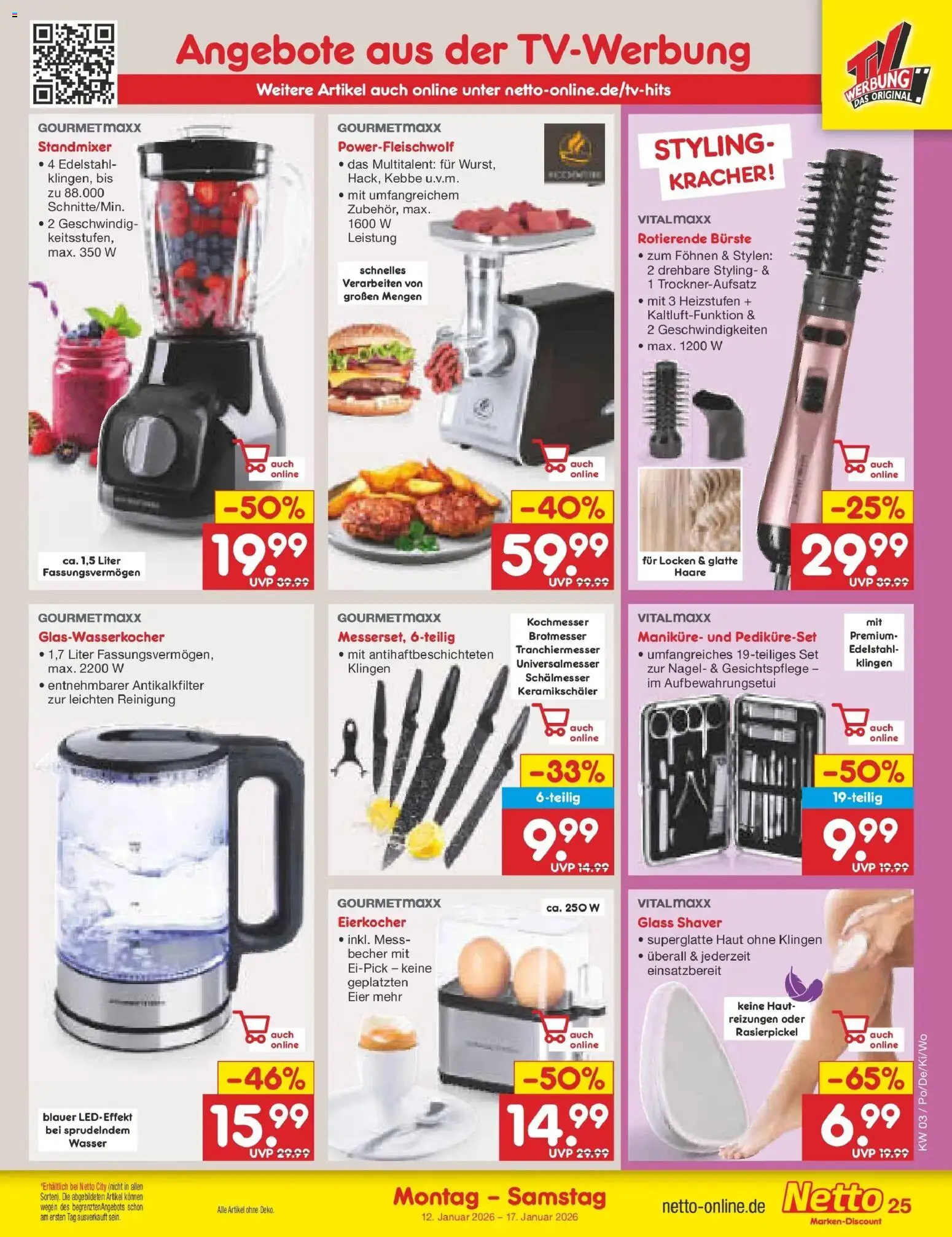 Netto Marken-Discount prospekt Selb	 – gültig ab 12.01.2026 | Seite: 29 | Produkte: Eier, Bürste, Wasser, Eierkocher