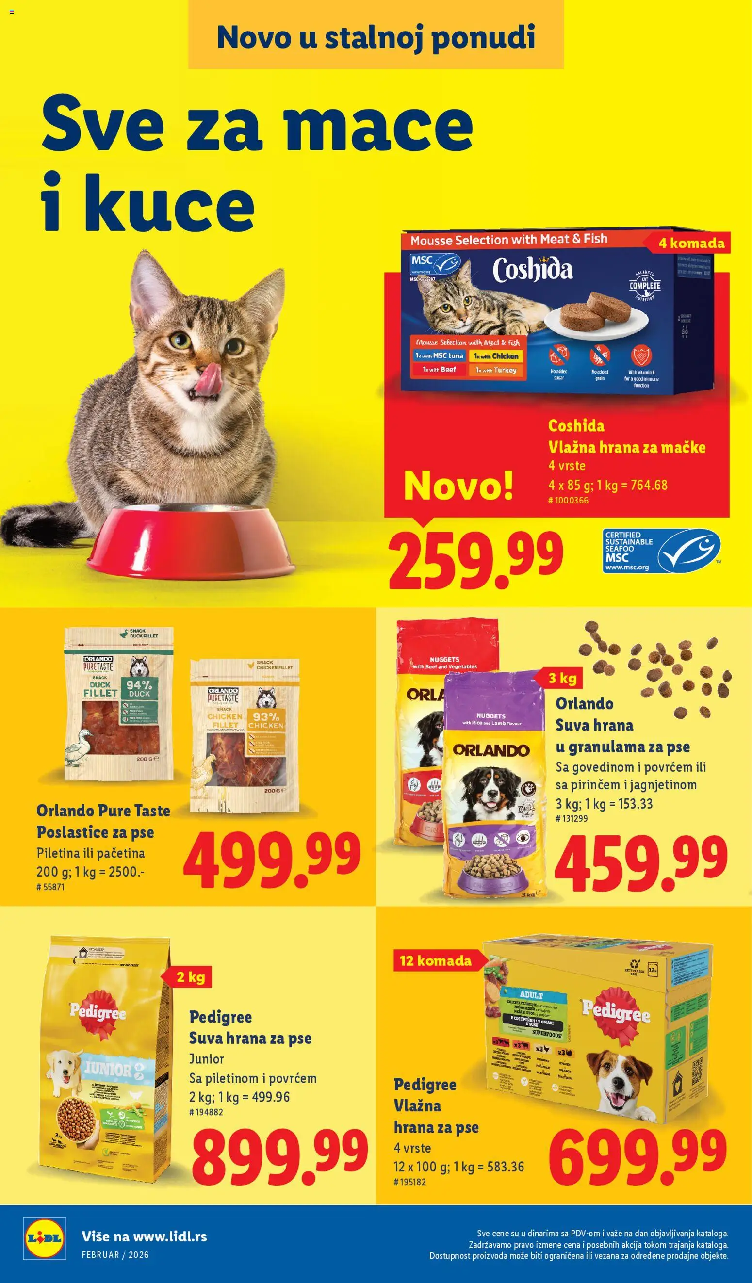 Lidl katalog - važi od 02.02.2026 | Strana: 16 | Proizvode: Pedigree, Hrana za pse, Chicken nuggets, Piletina