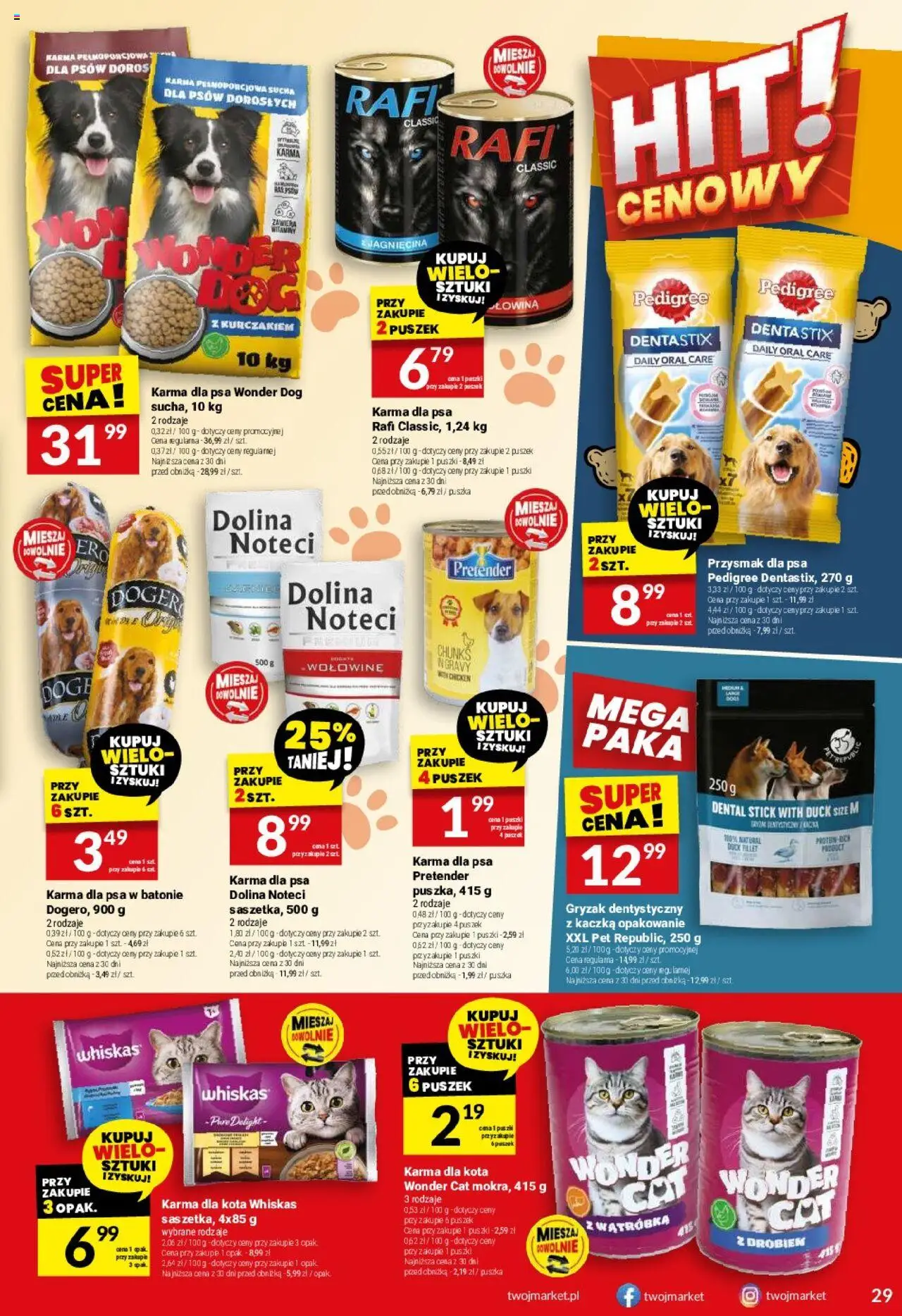 Twój Market Gazetka od 10.09.2025 | Strona: 29 | Produkty: Kaczka, Wątróbka, Pedigree, Karma dla kota