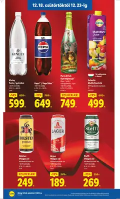 Holsten Világos sör, Pale lager with 4% alcohol content and +50 Ft deposit. 0.5l - amely érvényes a következő dátumtól: 18.12.2025 | Oldal: 14