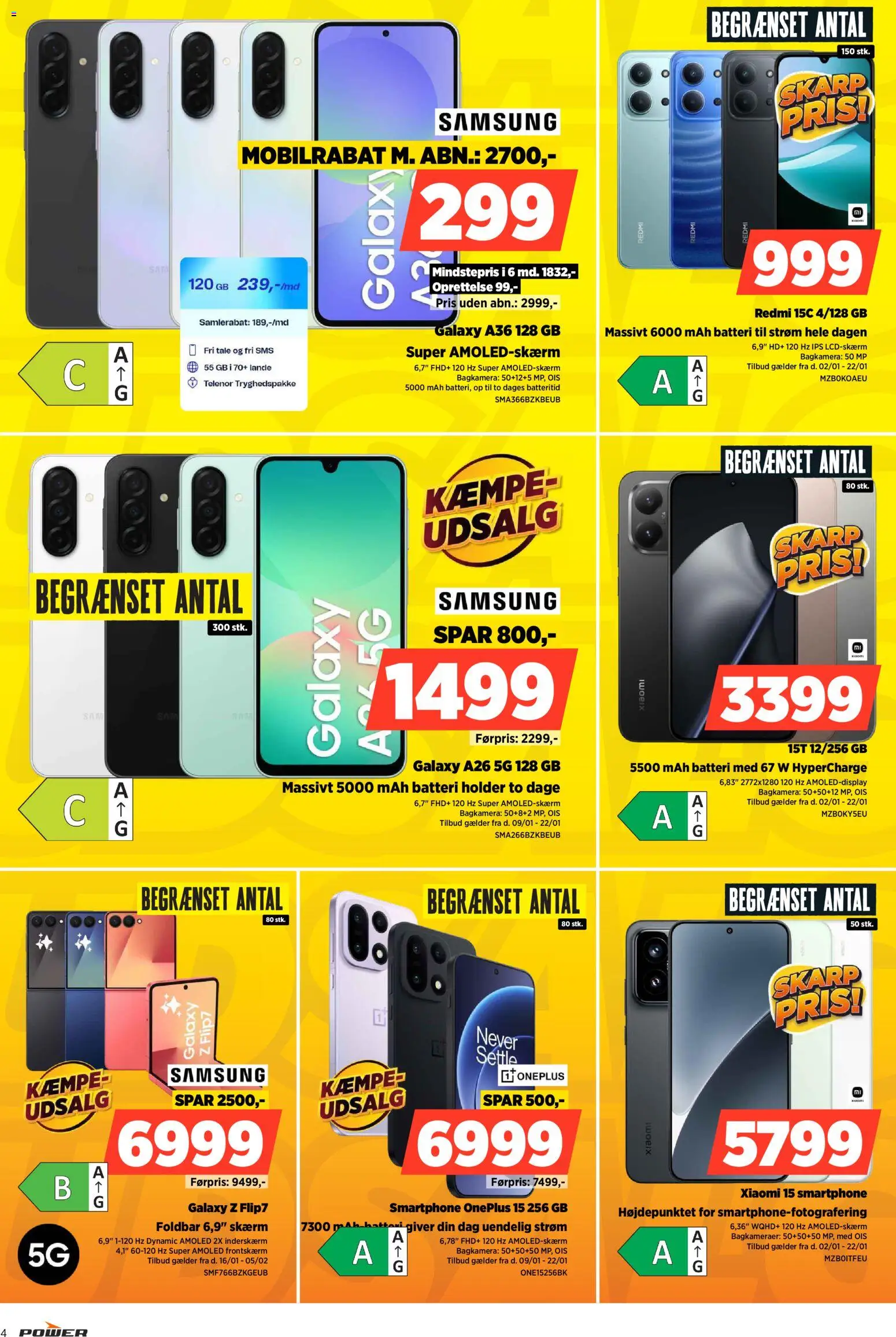 Power tilbudsavis – gyldig fra 16.01.2026 | Side: 4 | Produkter: Skærm, Smartphone, Batteri