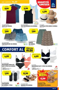 Volantino Aldi del 14.07.2025 | Pagina: 17 | Prodotti: Reggiseno, Slip, Abito, Cappello