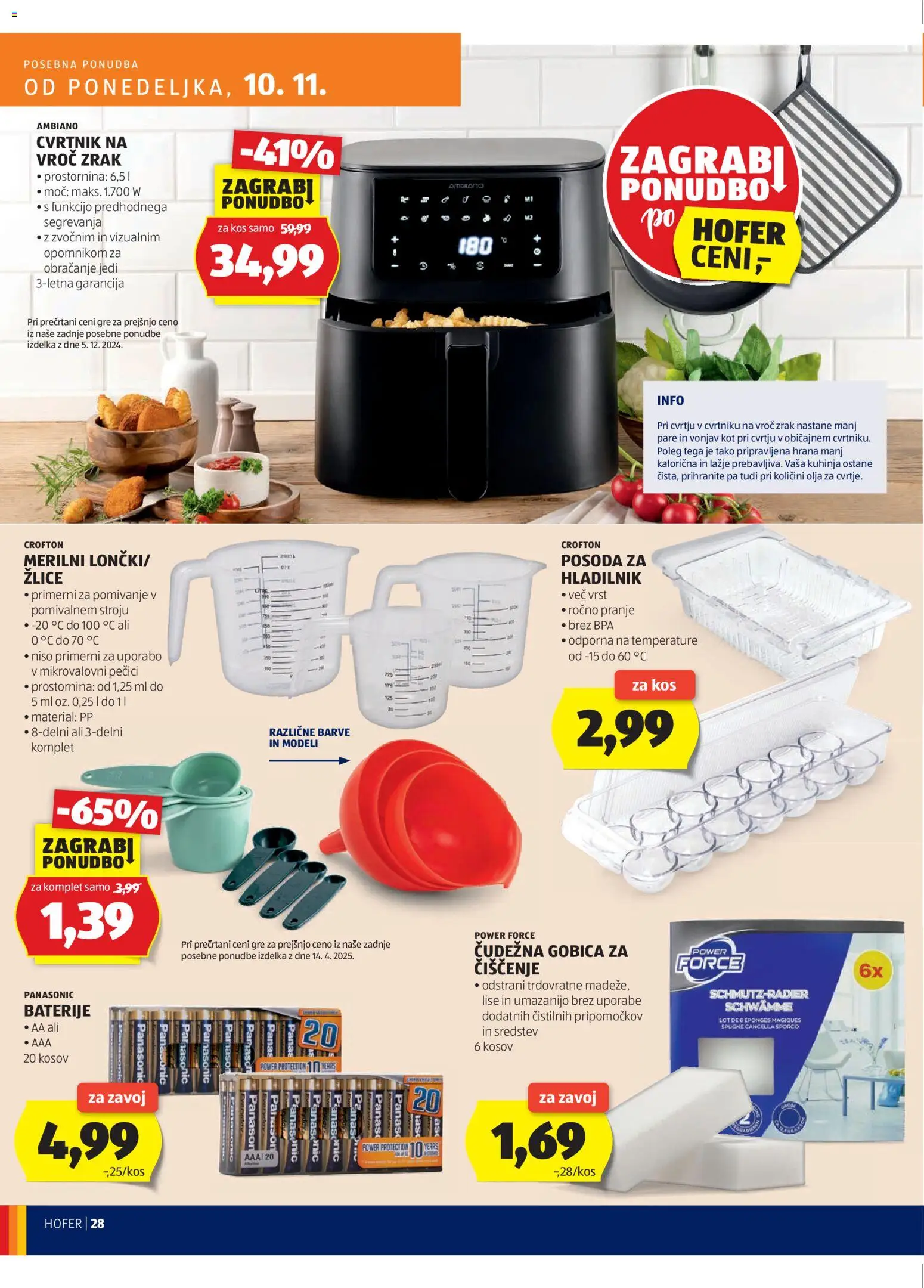 Hofer SI katalog | vrijedi od 06.11.2025 | Stranica: 28 | Proizvodi: Baterije, Kuhinja