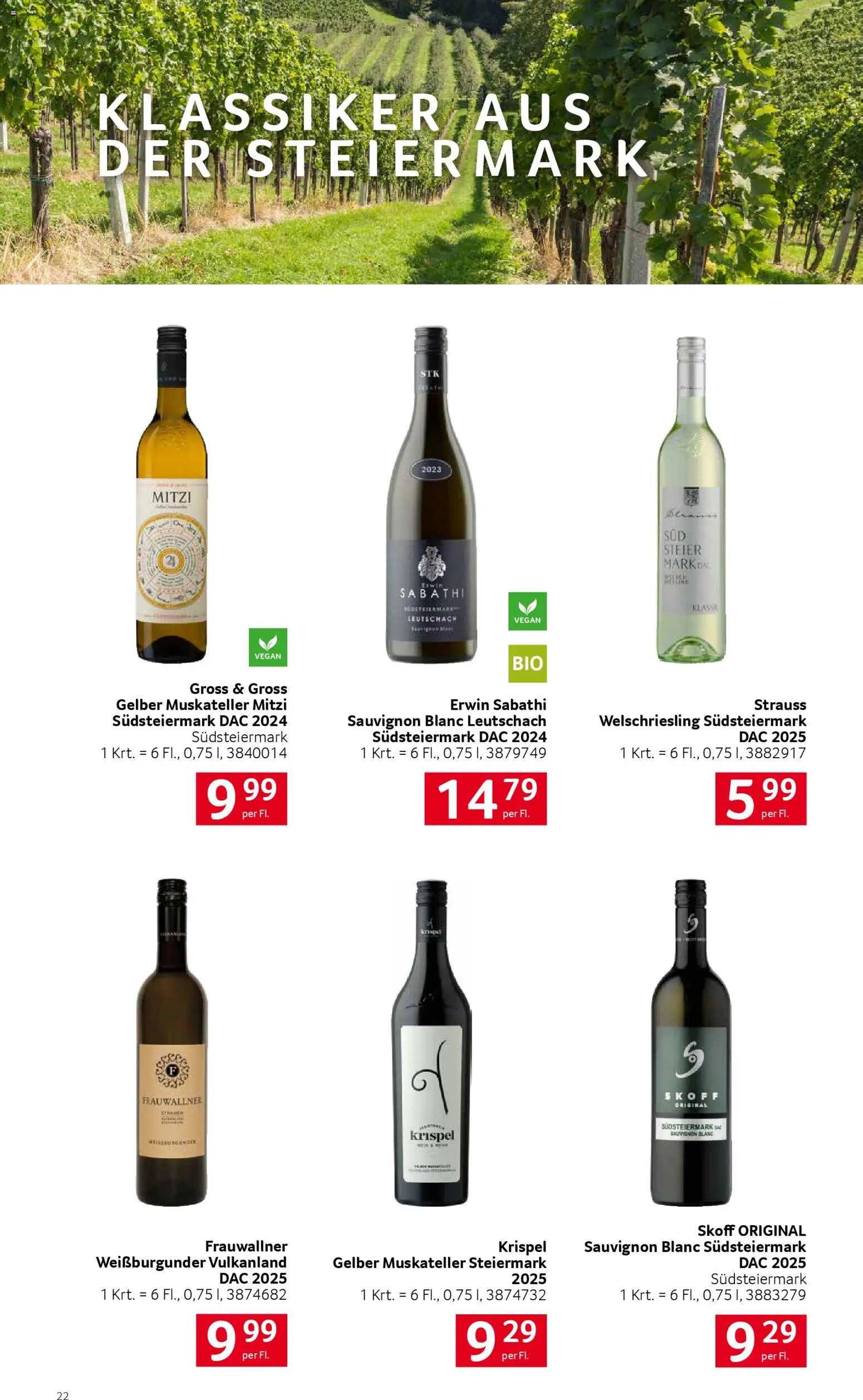 Transgourmet Frühlingshafte Genussmomente gültig ab 02.03.2026 | Seite: 22 | Produkte: Wein