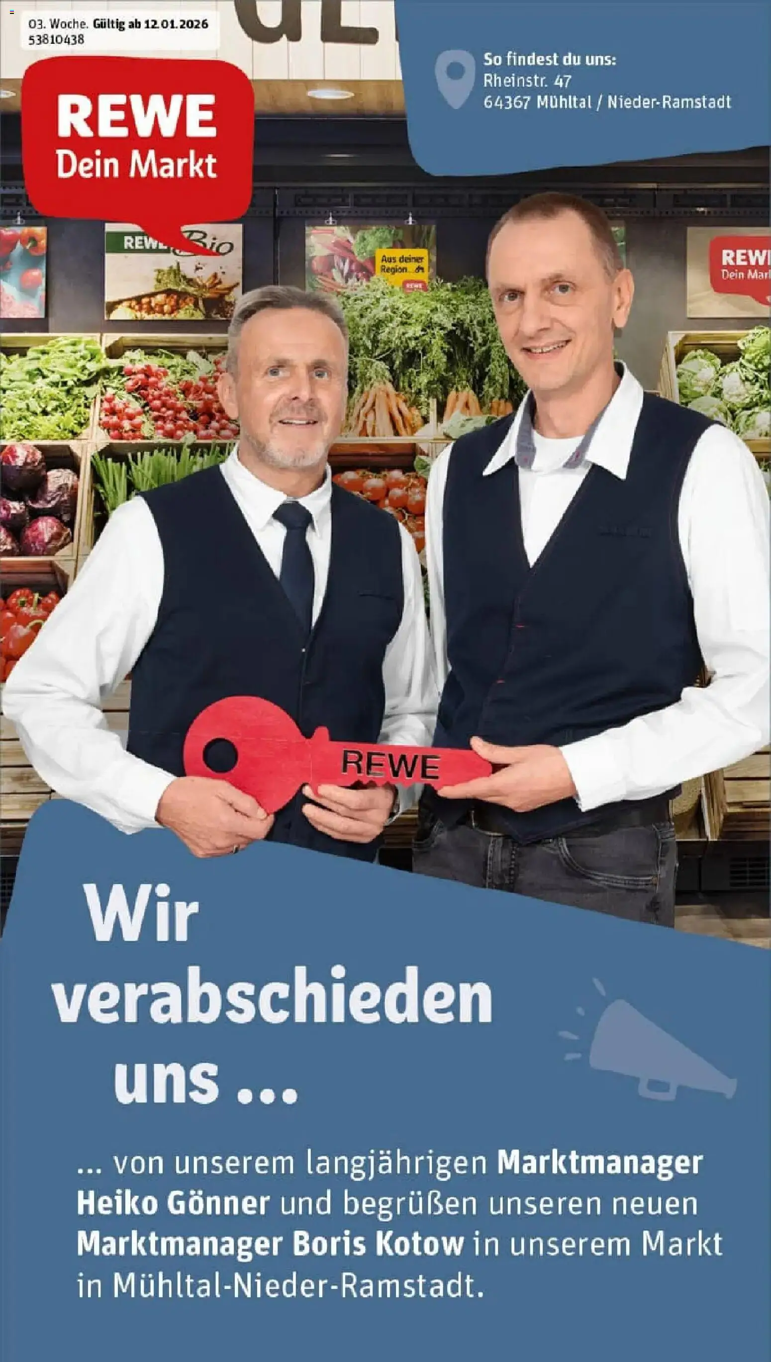 Rewe prospekt Mühltal / Nieder-Ramstadt	 – gültig ab 11.01.2026 | Seite: 1
