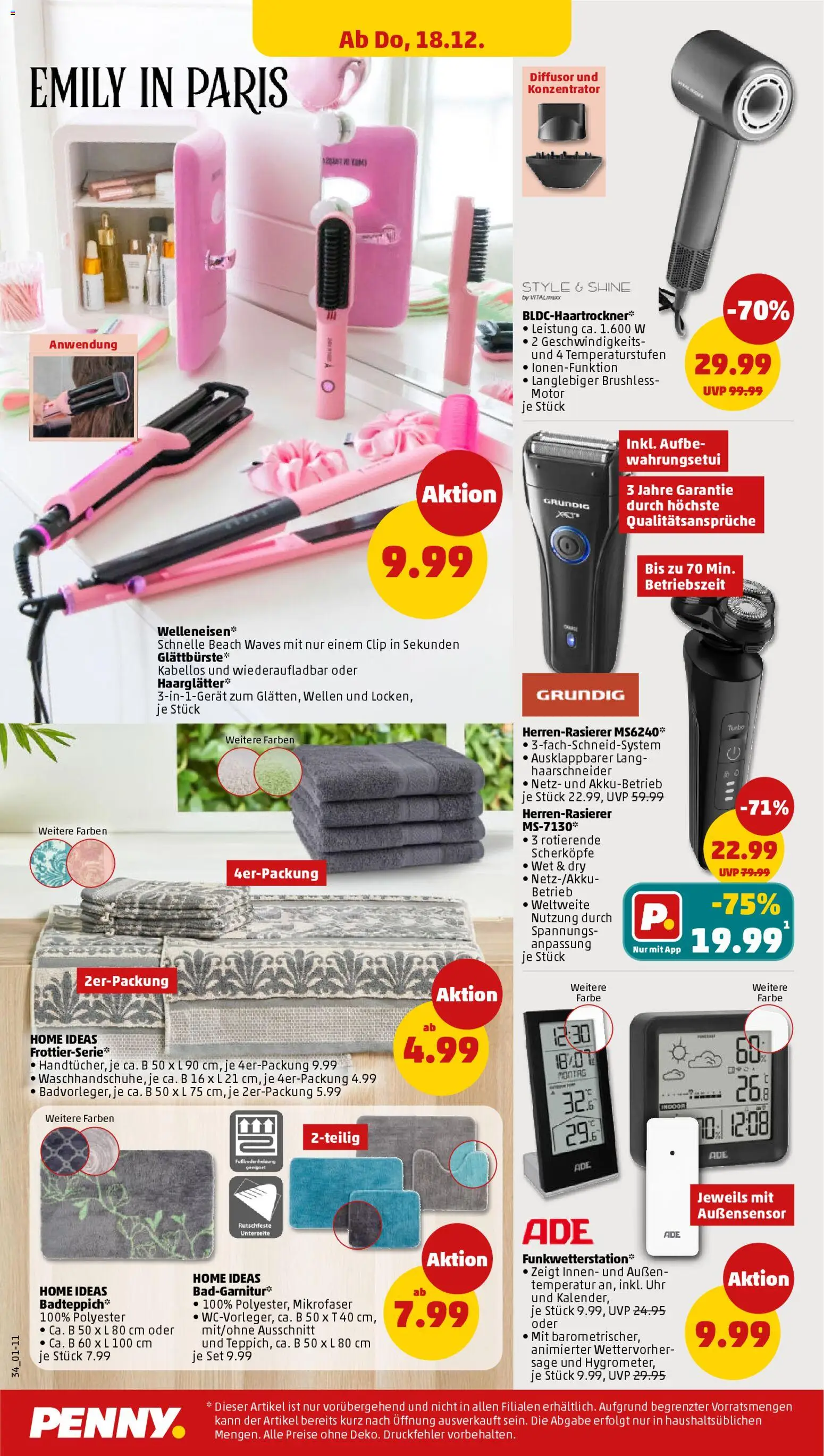 Penny Prospekt 	 – gültig ab 15.12.2025 | Seite: 38 | Produkte: Haarglätter, Uhr