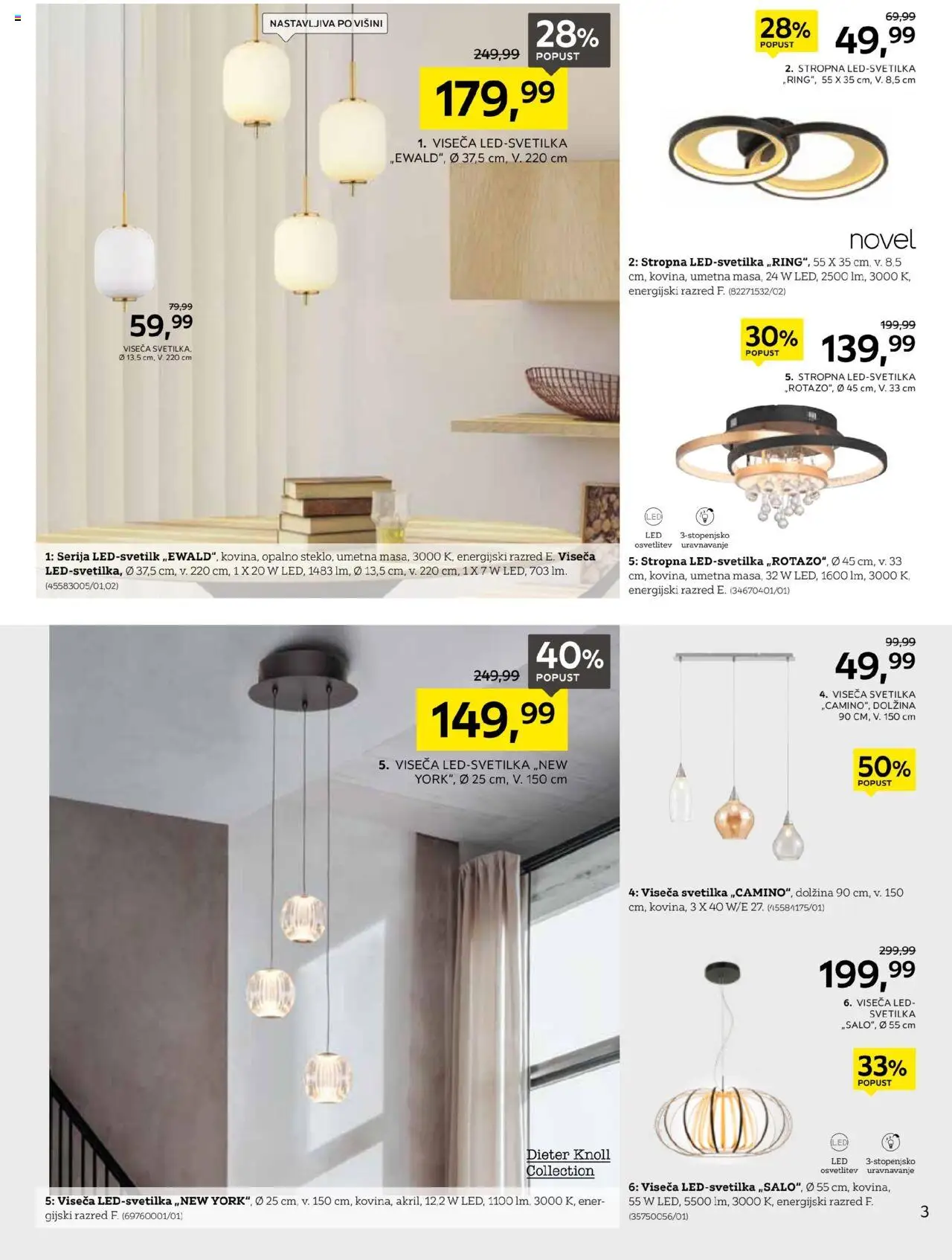 Novi XXXL Lesnina katalog ponudbe – veljaven od 30.09.2025 | Stran: 3 | Izdelki: Led svetilka, Svetilka