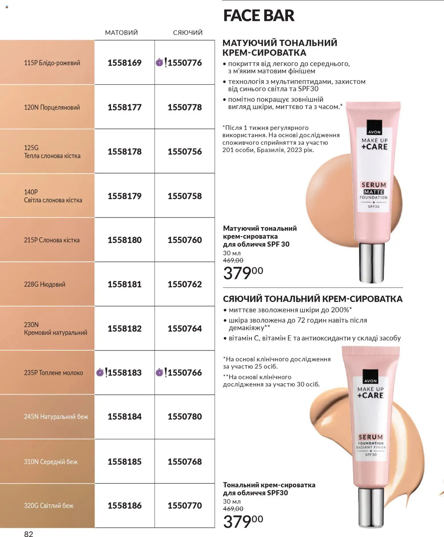 AVON Kаталог - дійснийкції з 01.12.2025 | Сторінка: 82 | Товари: Молоко