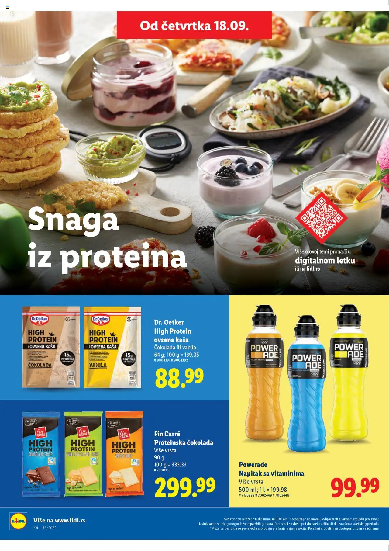 Lidl katalog - važi od 18.09.2025 | Strana: 12 | Proizvode: Protein, Ovsena kaša, Dr. Oetker, Čokolada