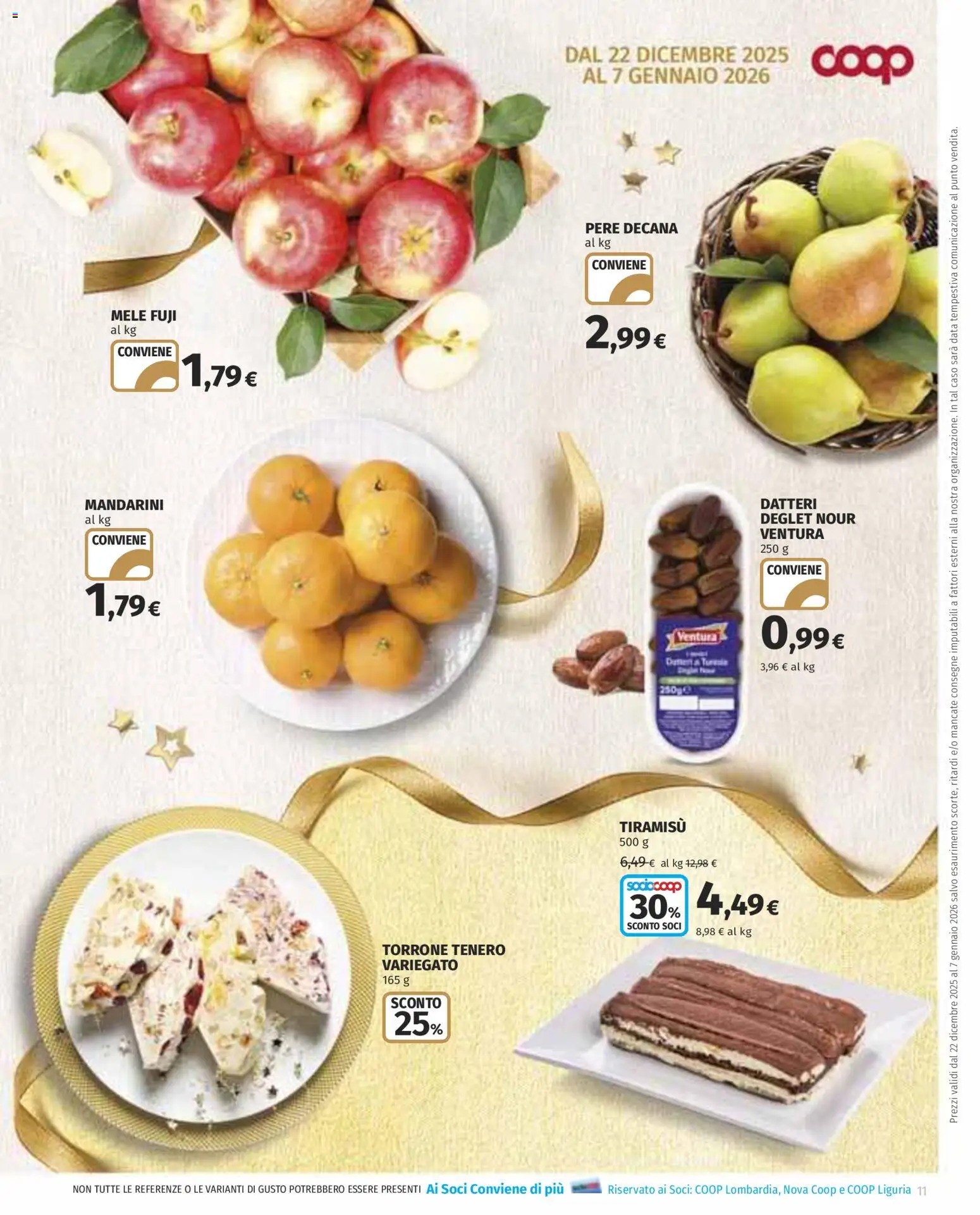 Volantino COOP del 22.12.2025 | Pagina: 11 | Prodotti: Mele, Mandarini, Data