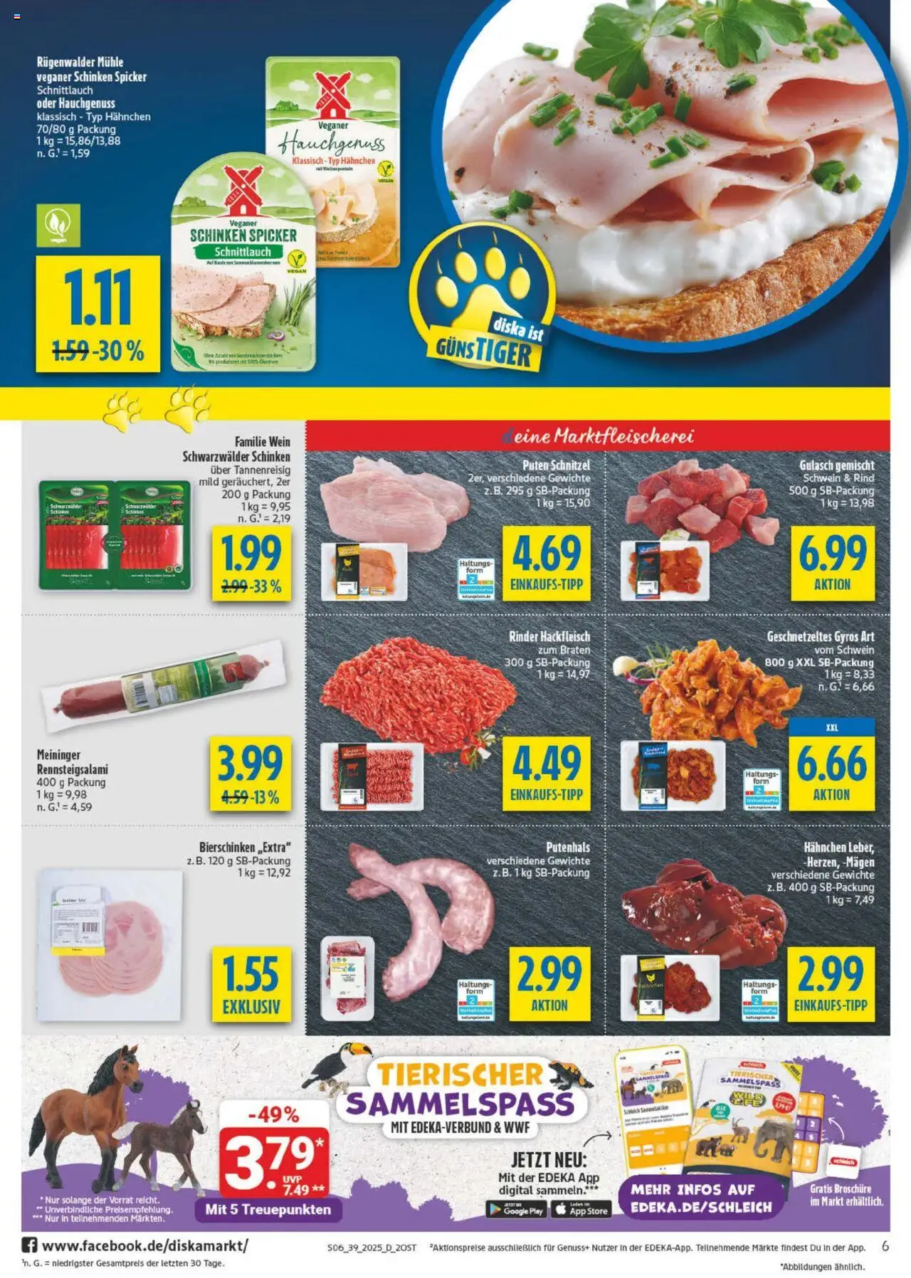 Diska Prospekt 	 – gültig ab 22.09.2025 | Seite: 6 | Produkte: Mühle, Schnitzel, Gyros, Wein