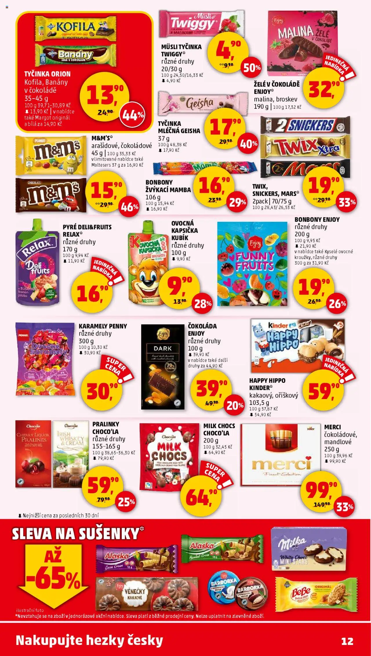 Penny Market leták - Čtvrtečník od 07.08.2025 | Strana: 12 | Produkty: Finest, Banány, Banán, Bebe