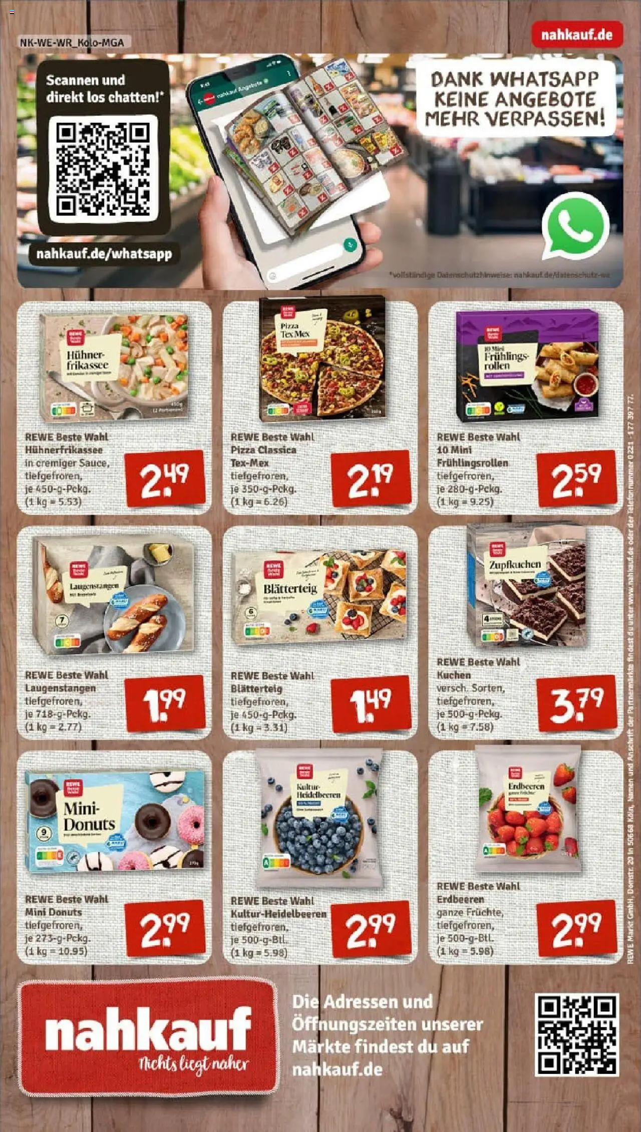 Rewe prospekt Wuppertal / Barmen	 - gültig ab dem 06.07.2025 | Seite: 8 | Produkte: Donuts, Pizza, Kuchen, Erdbeeren