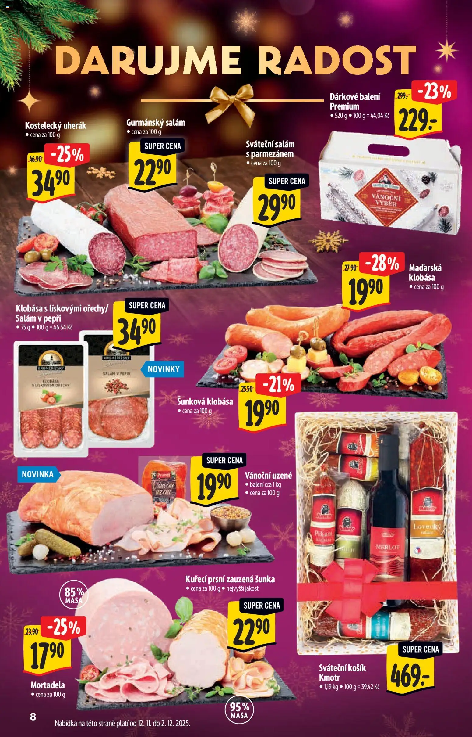 Albert katalog - Hypermarket od 12.11.2025 | Strana: 8 | Produkty: Uherák, Košík, Merlot, Klobása