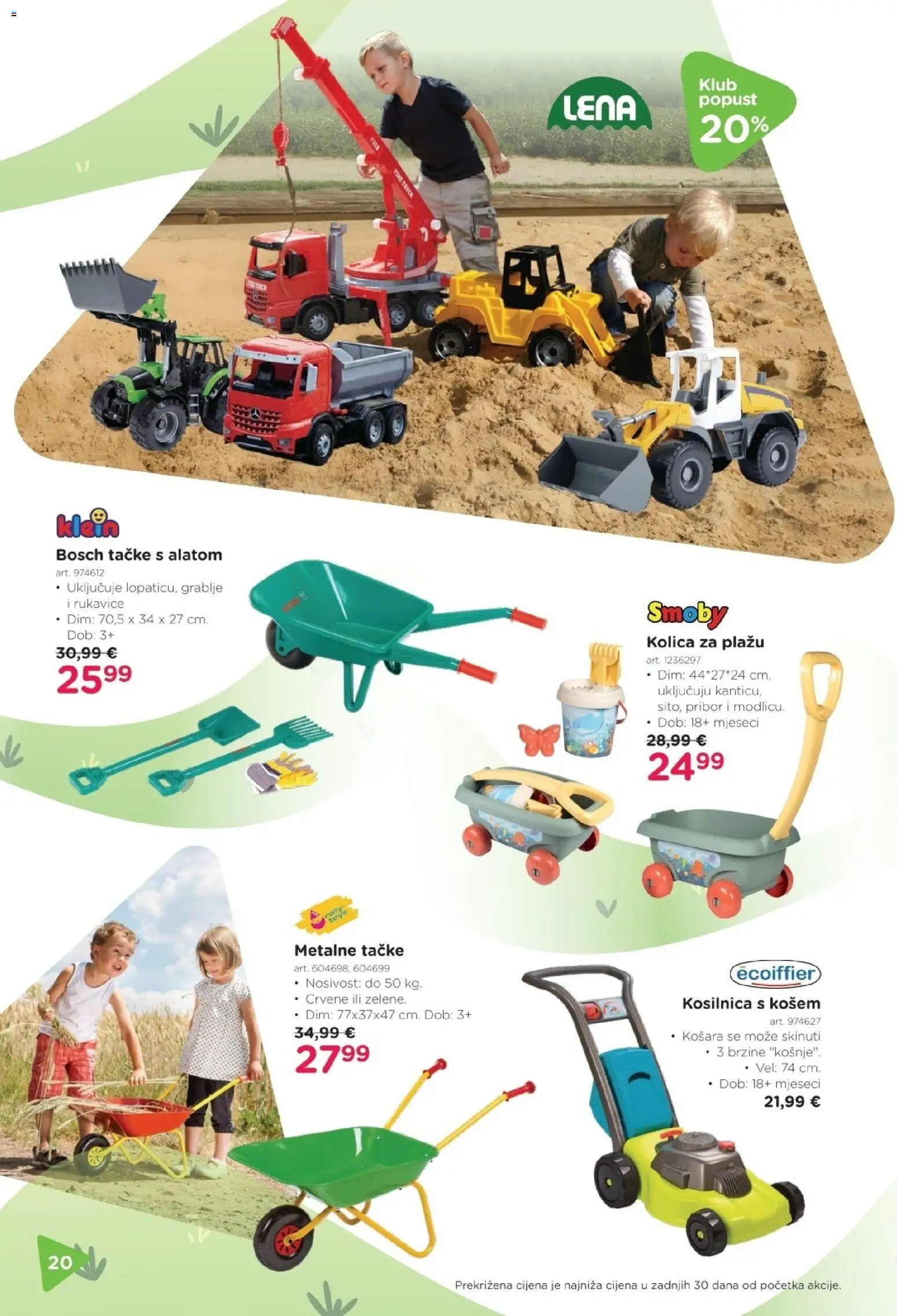 Baby Center katalog | vrijedi od 19.03.2026 | Stranica: 20 | Proizvodi: Košara, Kolica, Rukavice, Grablje